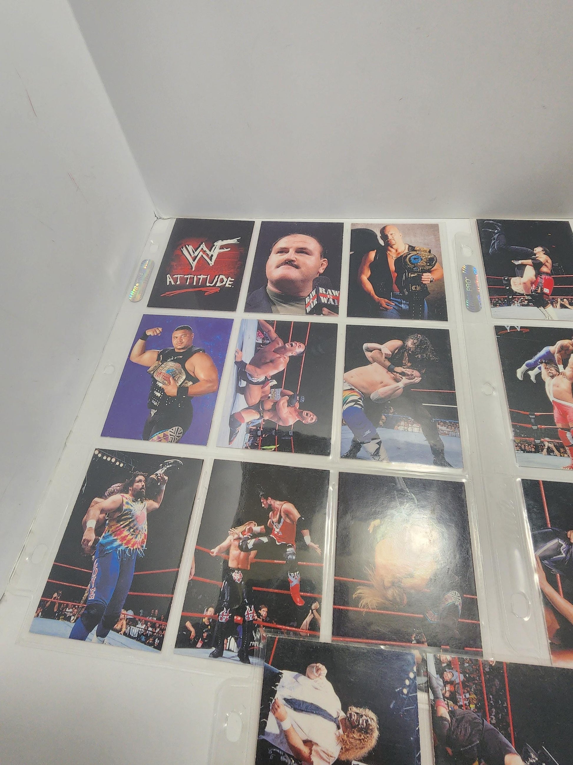 WWF Vintage 1990s 3 Pages Of Wrestling Trading Cards - Trading Cards - TCG - WWF Raw - Wwf - Wrestling Toys - Wwe