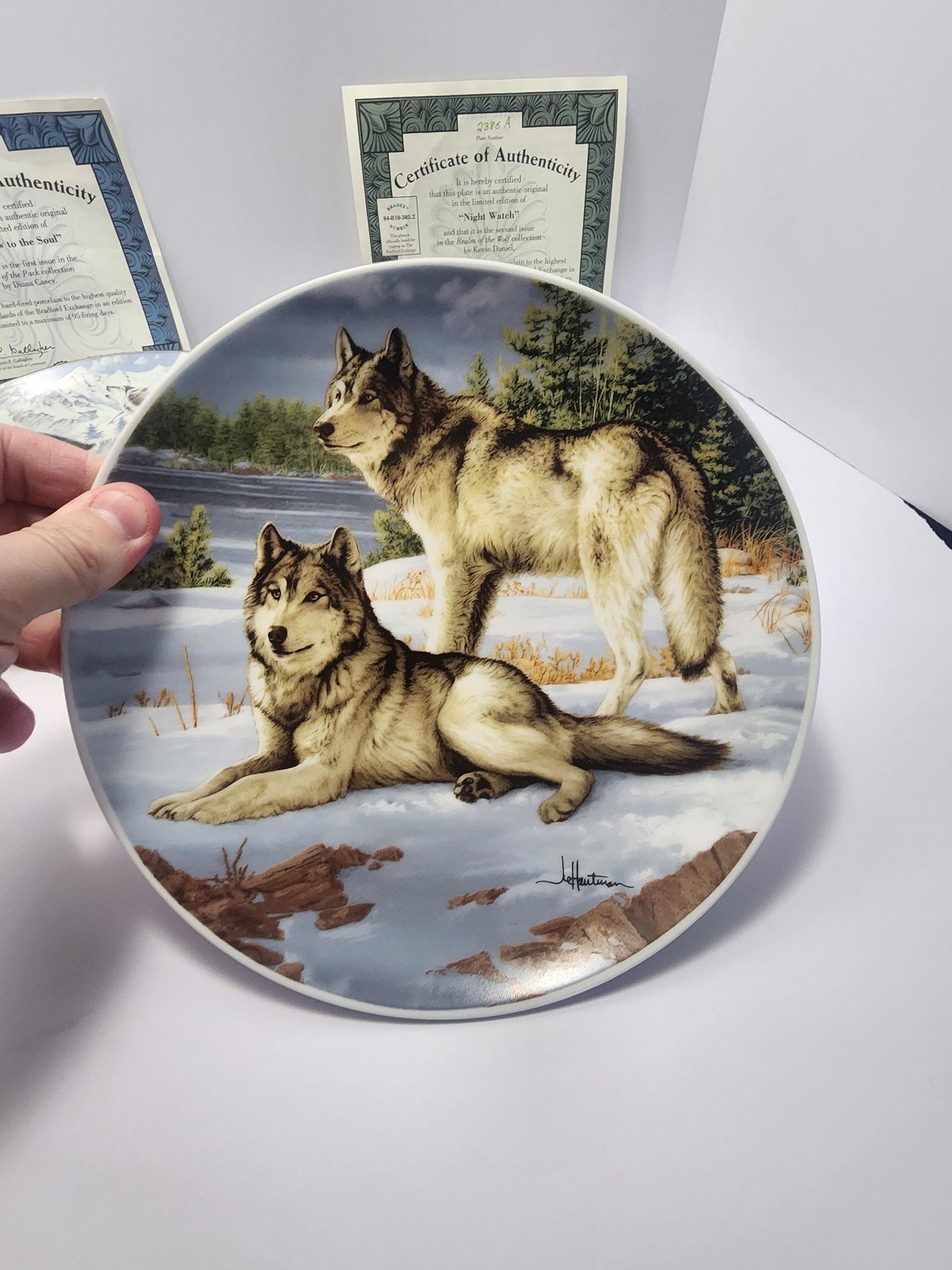 Wolf Collectable Plates By Diana Casey Bradford Exchange - Wildlife - Wildlife Plates - Plates - Decor Plates - Wolves - Bradford Exchange