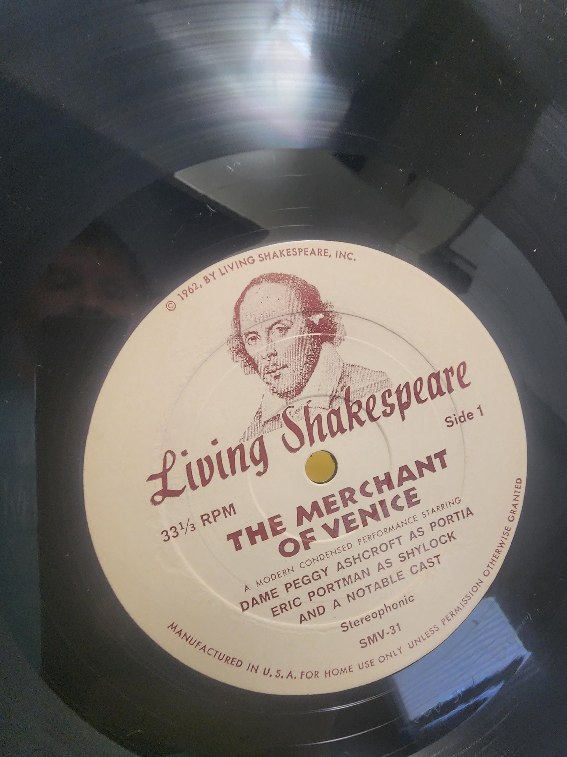 1962 Living History Shakespeare Ming Henry Vintsge Vinyl Records - Records - Vinyl - Vinyl Record - American History - Poetry