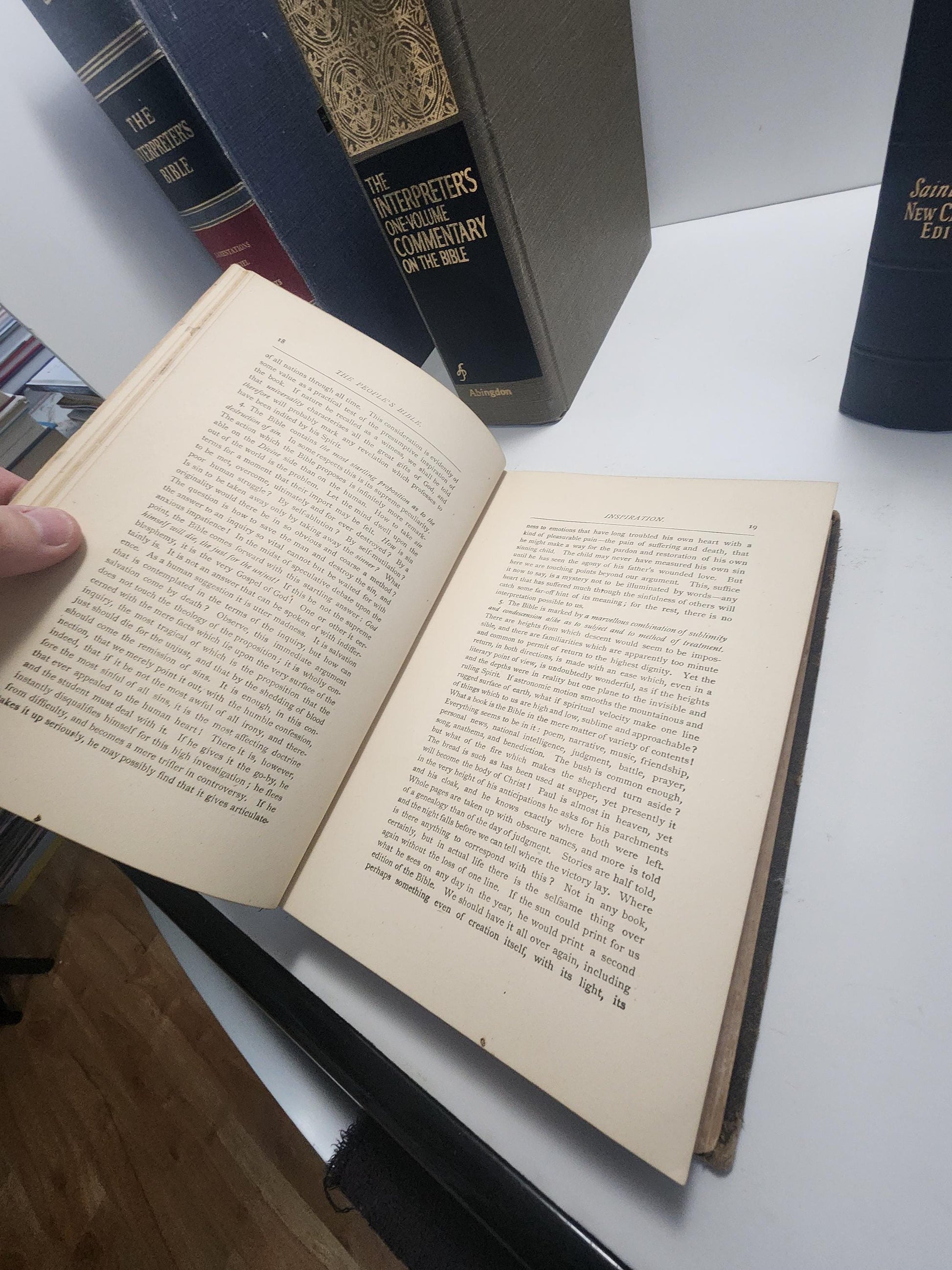 Vintage 1800s & 1970s Bibles - People's Bible - Vintage Bible - Interpreters Bible - 1800s - Antiques - Religion - Religious Gifts