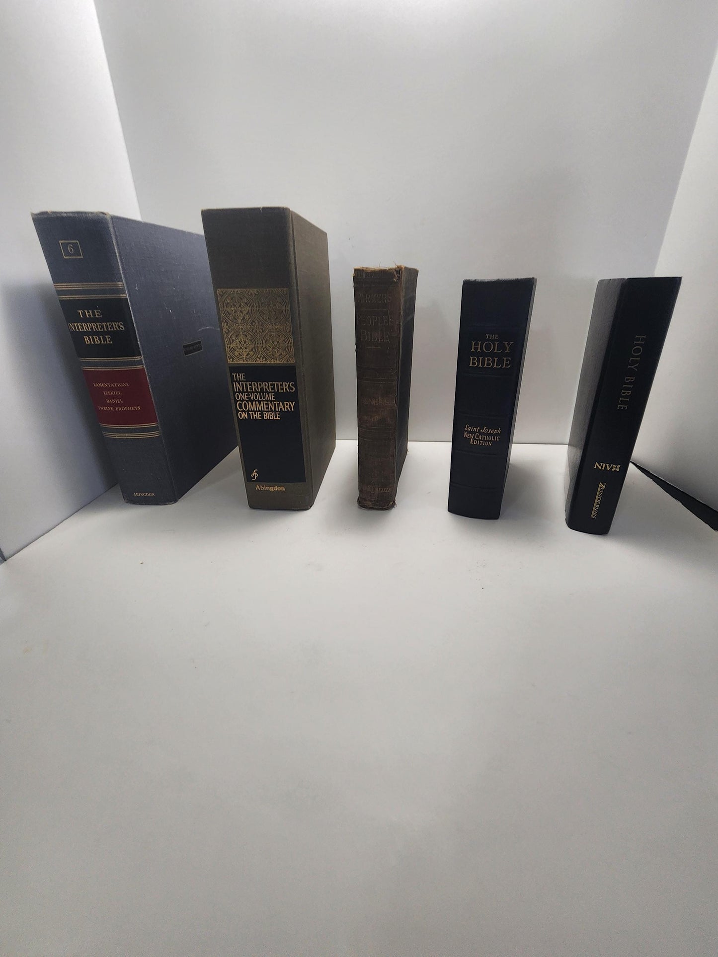 Vintage 1800s & 1970s Bibles - People's Bible - Vintage Bible - Interpreters Bible - 1800s - Antiques - Religion - Religious Gifts