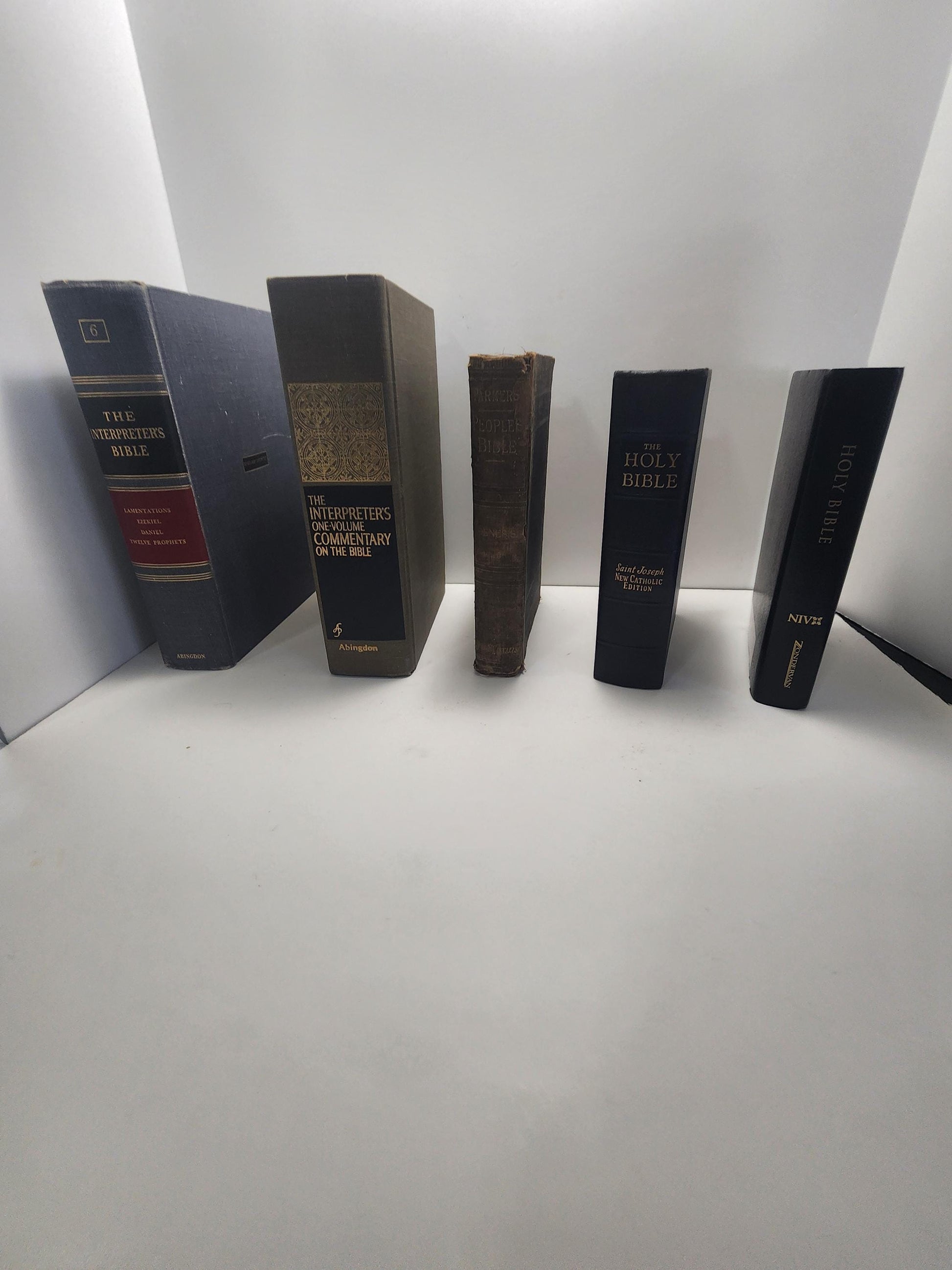 Vintage 1800s & 1970s Bibles - People's Bible - Vintage Bible - Interpreters Bible - 1800s - Antiques - Religion - Religious Gifts