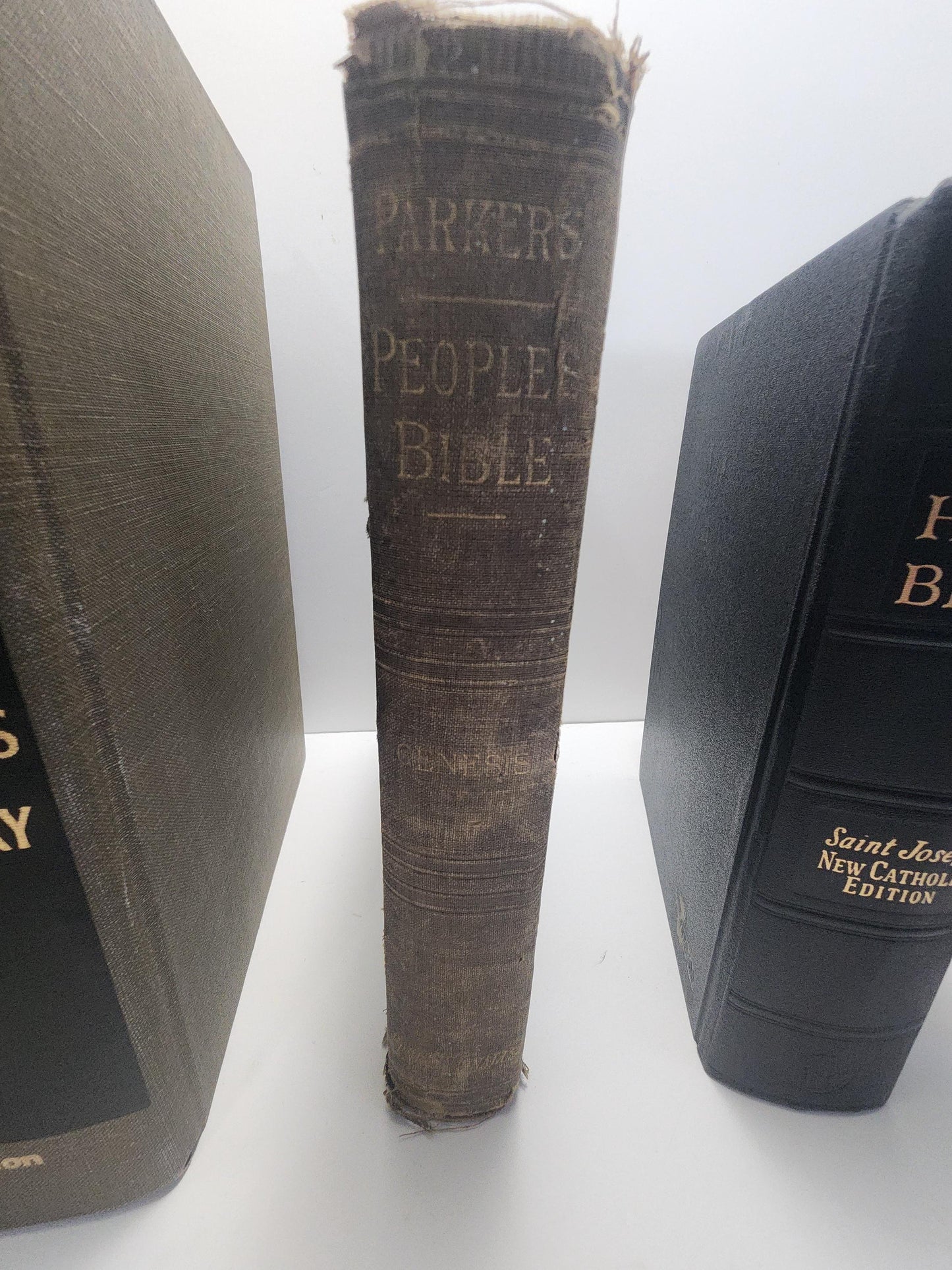 Vintage 1800s & 1970s Bibles - People's Bible - Vintage Bible - Interpreters Bible - 1800s - Antiques - Religion - Religious Gifts