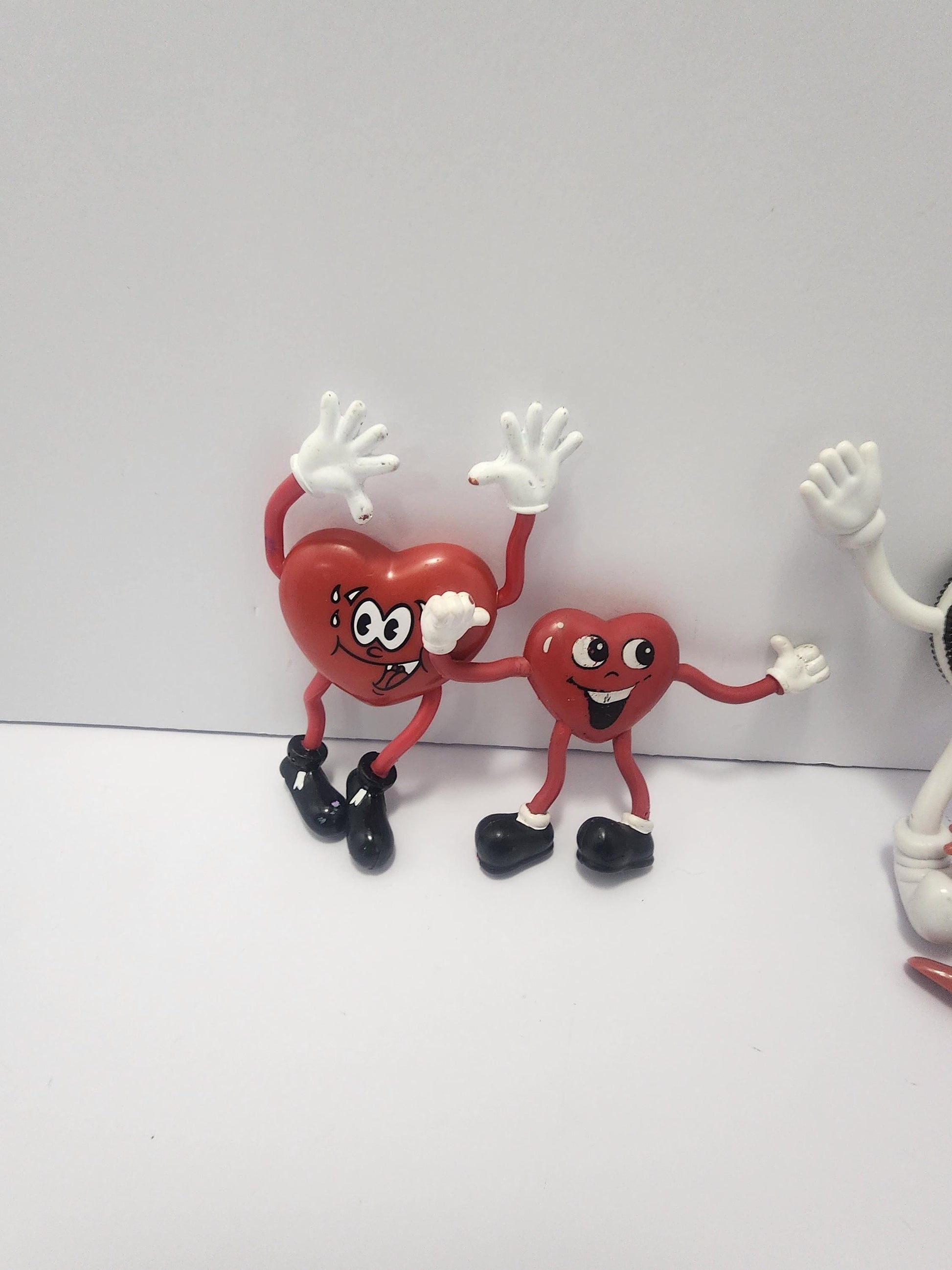 Bendable Action Figure Vintage Toys - Rocky and Bullwinkle - Dudley Do Right - Valentines Day - Hearts - Vintage Toys - Pinocchio