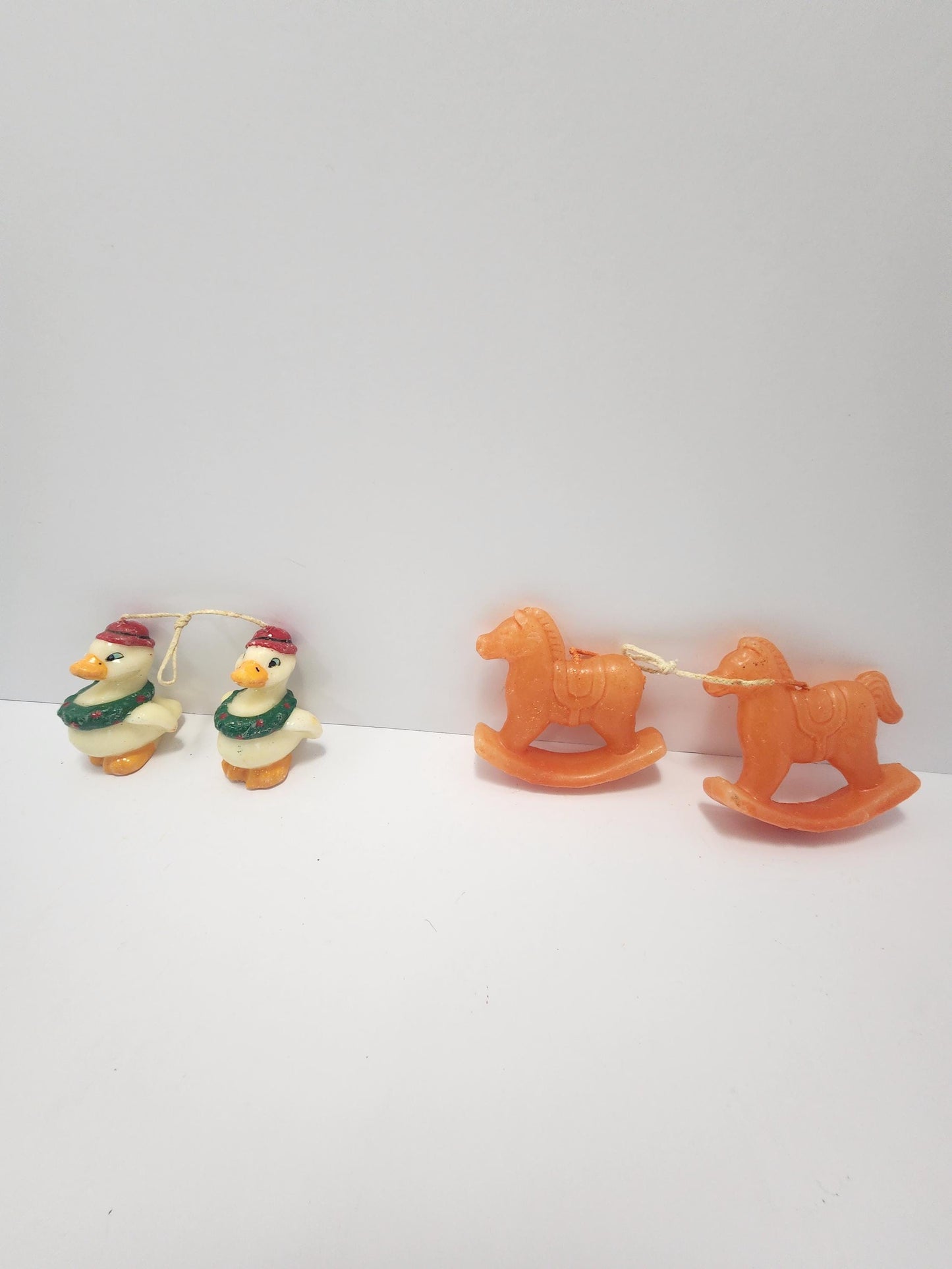 Vintage Candle Or Ornaments Ducks and Horses - Candles - Vintage Candles - Ornaments - Christmas - Christmas Ornaments - Ducks