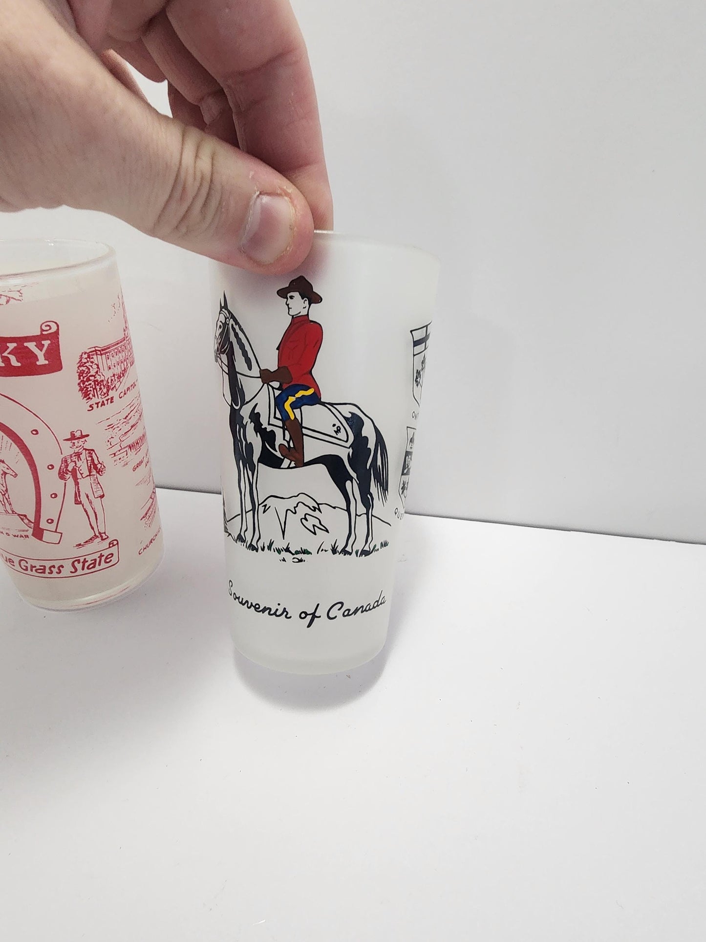 State Character Vintage Glasses - Salt Lake City - Utah - Michigan - Kentucky - Canada - Souvenir- Glasses - Tumblers - Vintage Glasses