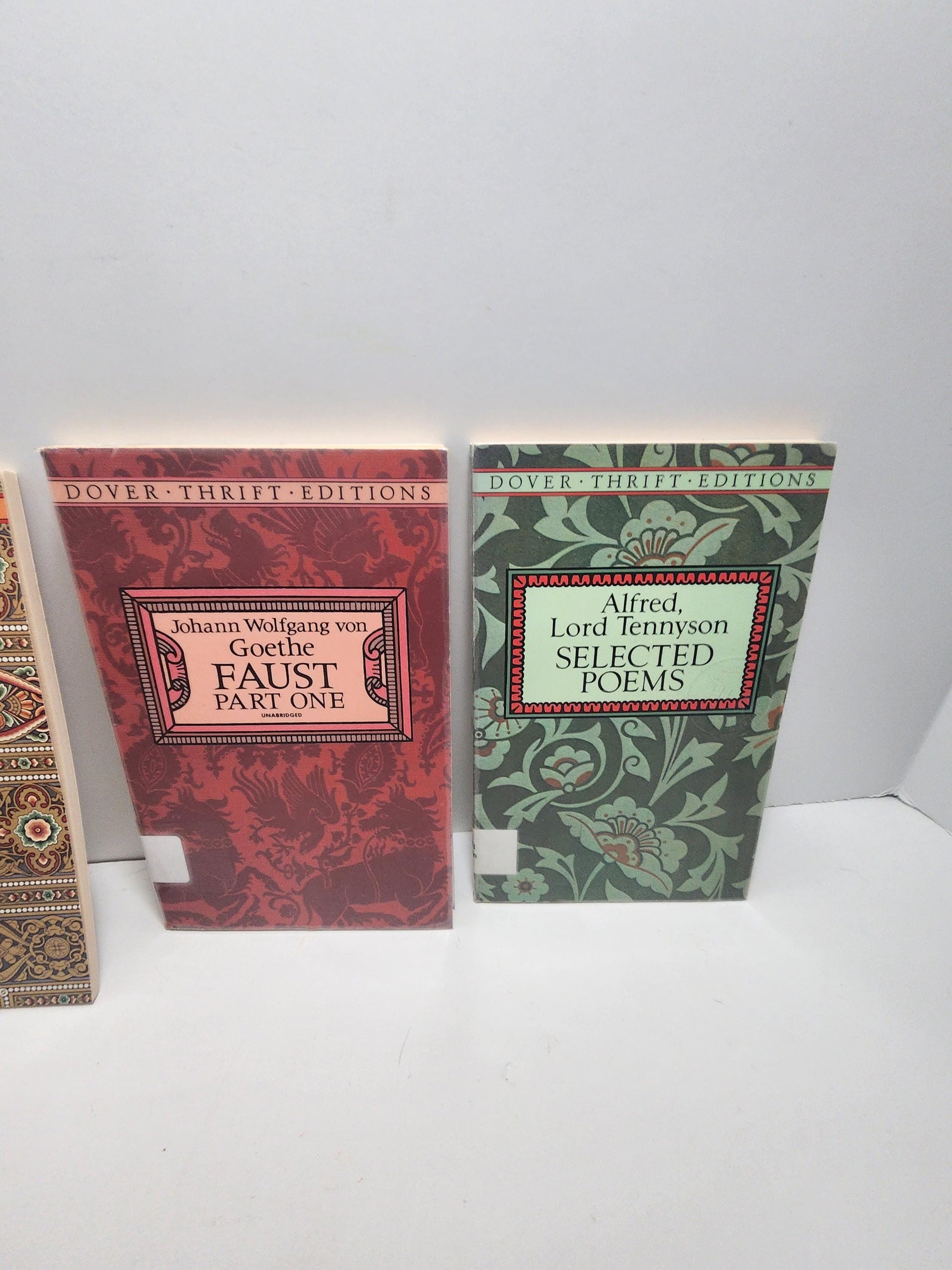 1994 Dover Thrift Edition Book Lot of 3 - Dover Thrift - Dover Thrift Books - Vintage Books - Poems - Faust - The Prince - Johann Wolfgang