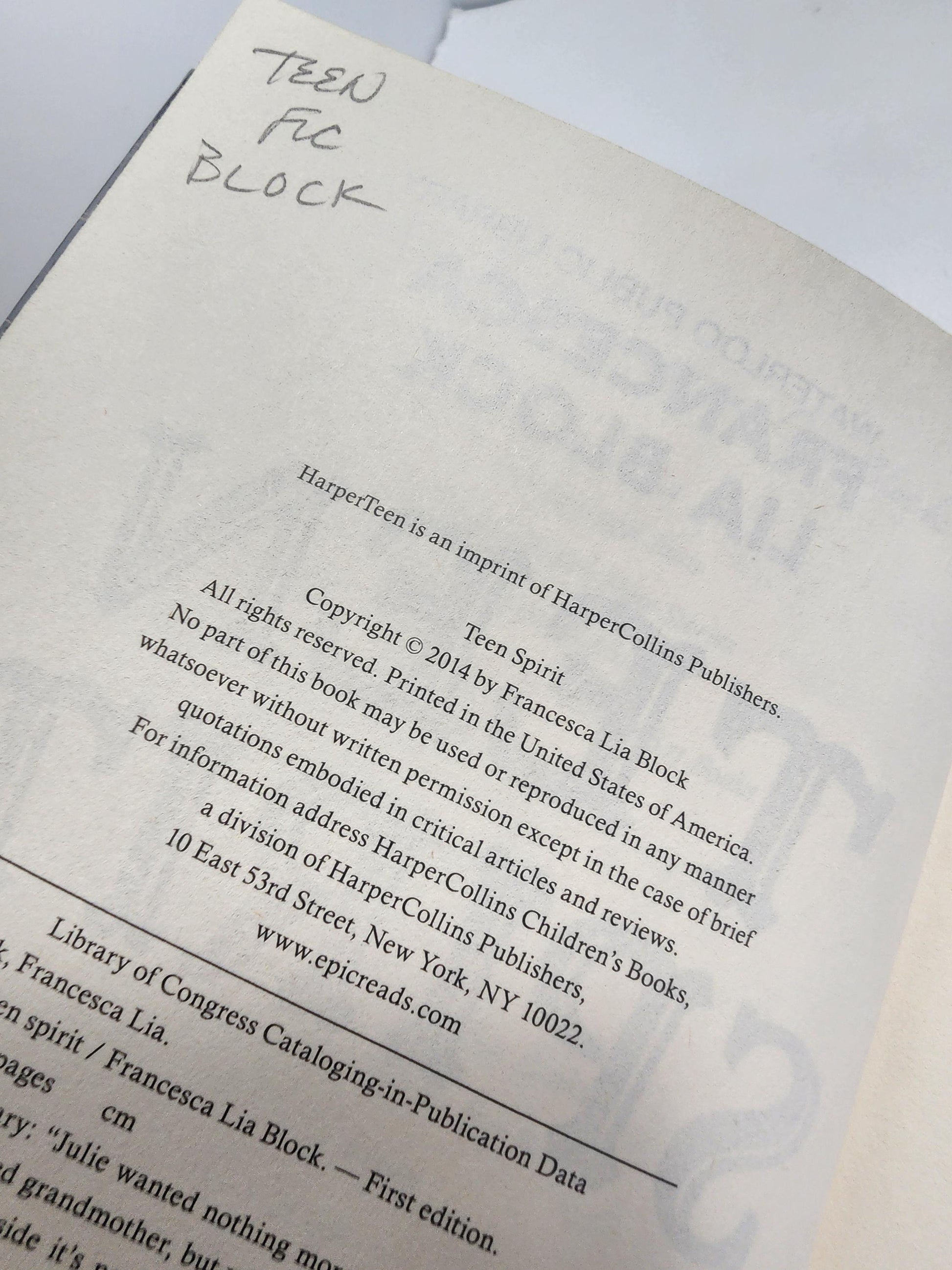 Teen Spirit By Francesca Lia Block - Teen Spirit - Teen Spirit Book - Francesca Lia Block - Francesca Lia Block Books - Teens - Young Adult