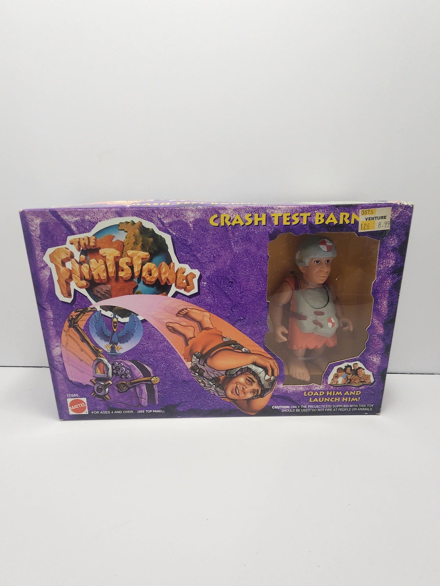 Flintstones Crash Test Barney 1993 Action Figure SEALED - Flintstones - Barney - Flintstones Gifts - Flintstones Toys - Action Figures