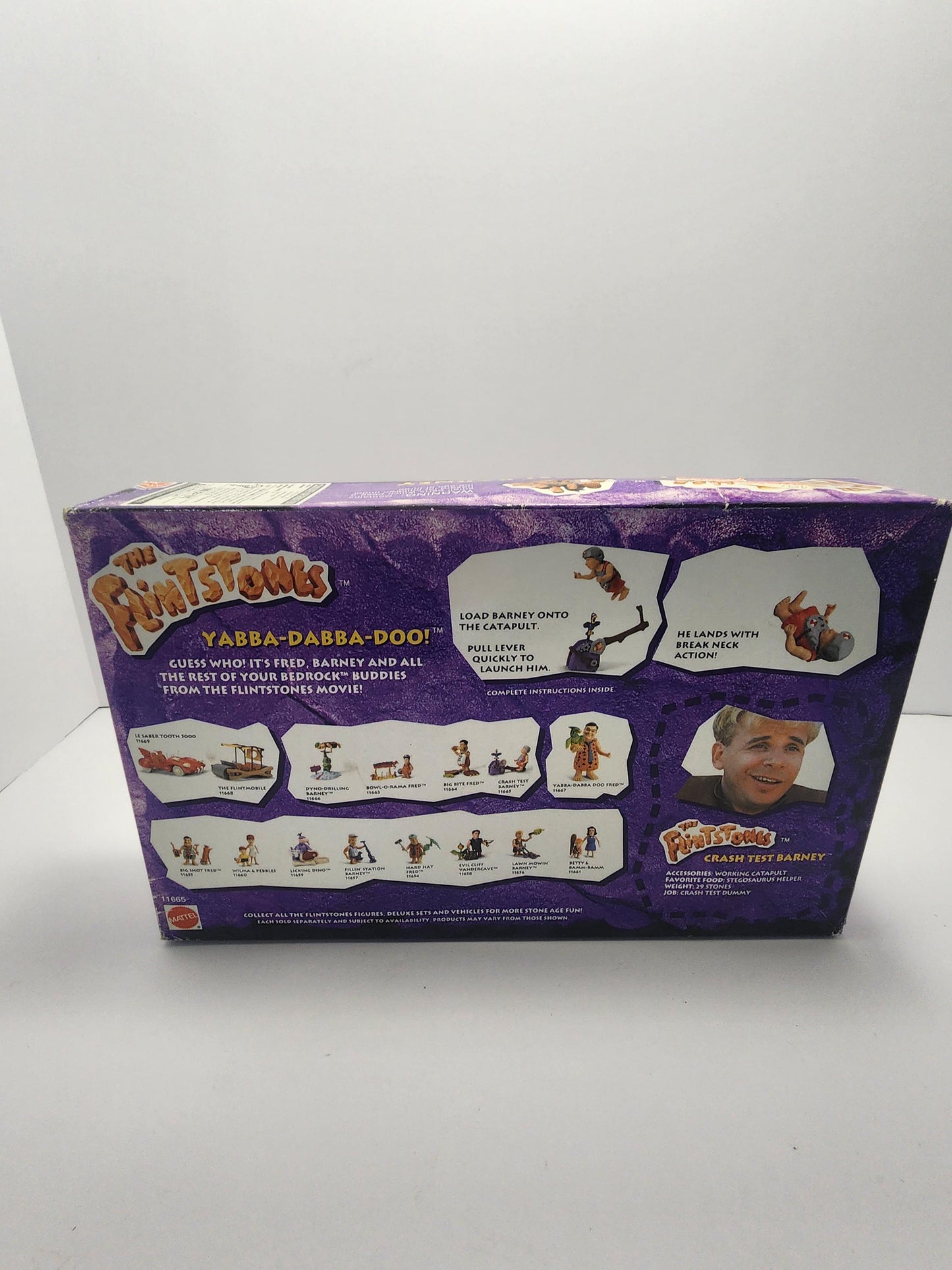 Flintstones Crash Test Barney 1993 Action Figure SEALED - Flintstones - Barney - Flintstones Gifts - Flintstones Toys - Action Figures