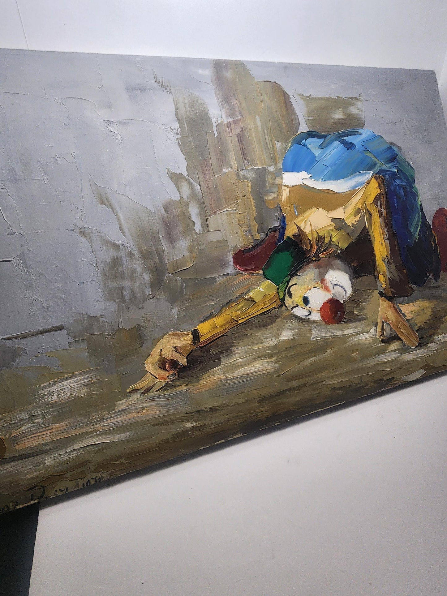 Clown Vintage 1970s Oil Painting - Paintings - Art - Artwork - Oil Paints - Oil Painting - Clowns - Clown Decor - Art Decor - Wall Hanging