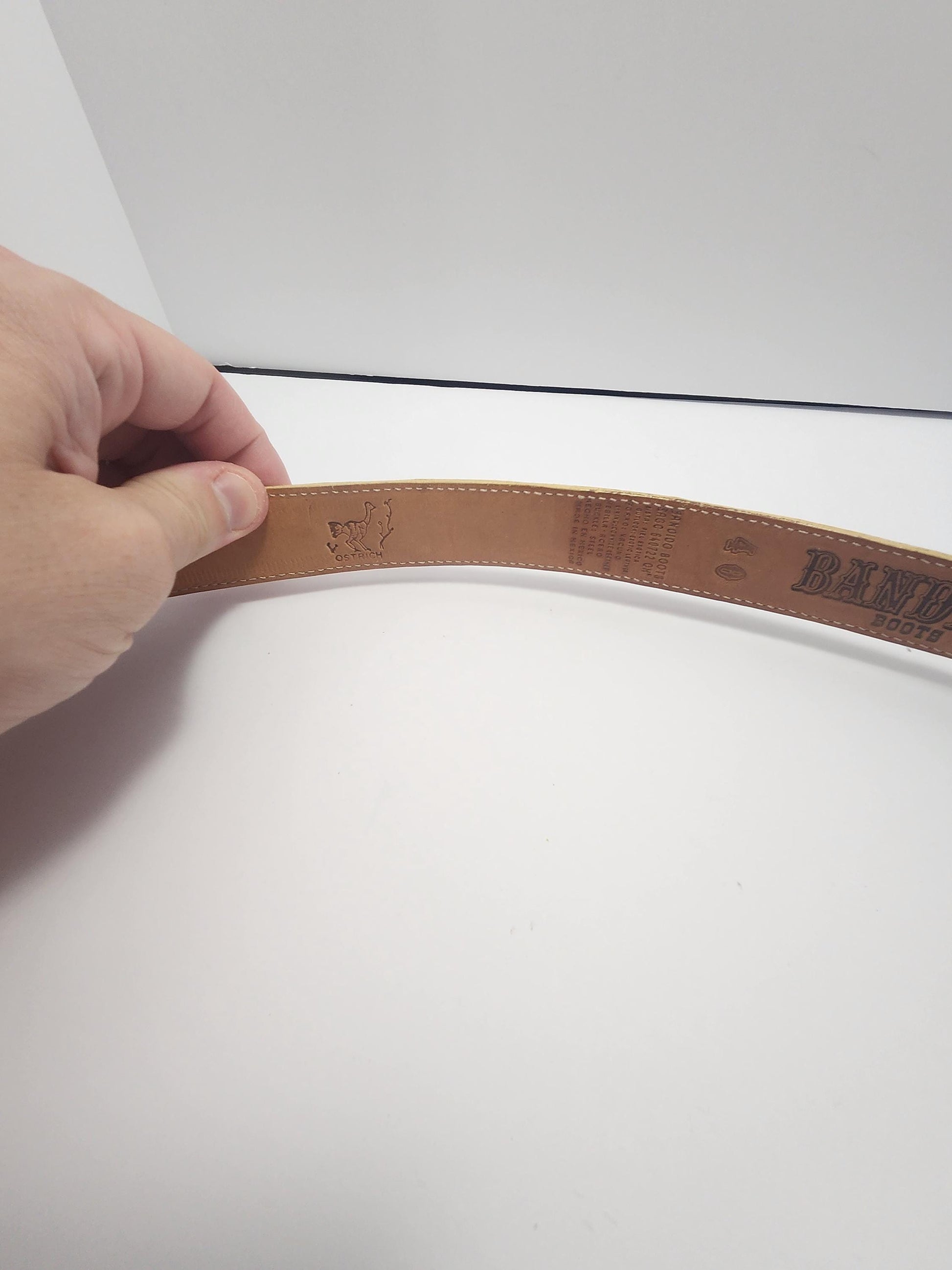 Mexican Western Bandido Size 40 Exotic Leather Belt with Steel Buckle - Belts - Exotics Leather - Mens Belt - Western - Bandido