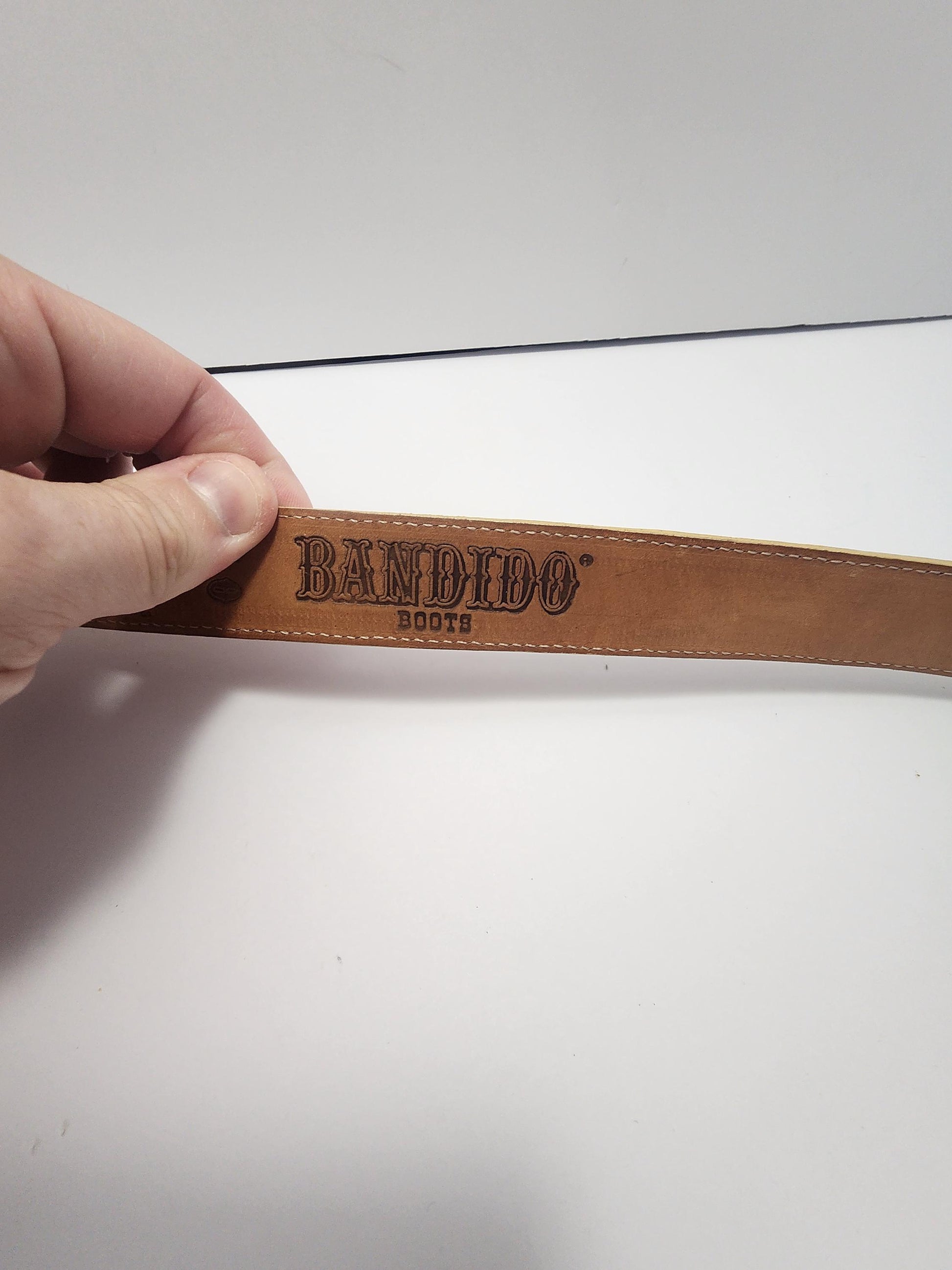 Mexican Western Bandido Size 40 Exotic Leather Belt with Steel Buckle - Belts - Exotics Leather - Mens Belt - Western - Bandido