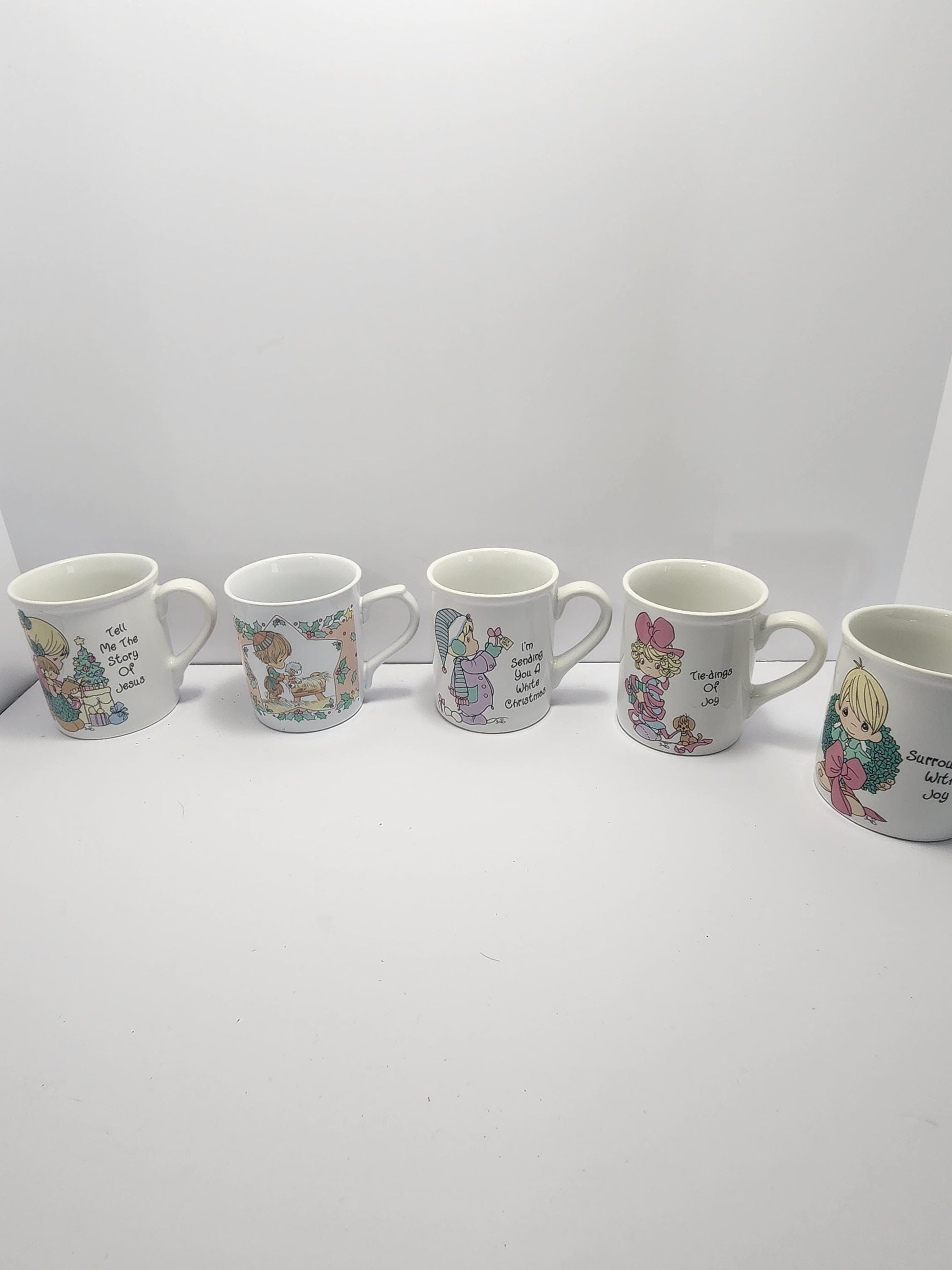 Precious Moments Vintage Coffee Mugs LOT Of 5 - Precious Moments - Mugs - Coffee - Coffee Mugs - Precious Moments Gifts - Religious