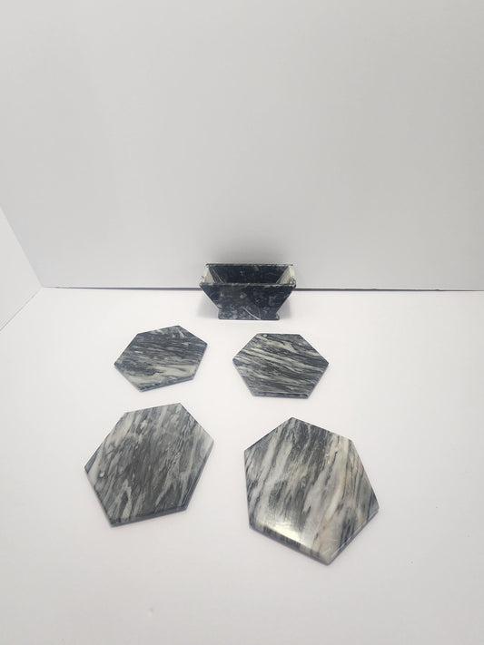 Marble Coasters Set of 4 - Coasters - Coaster Set - Marble - Gift Coasters - Marble Decor