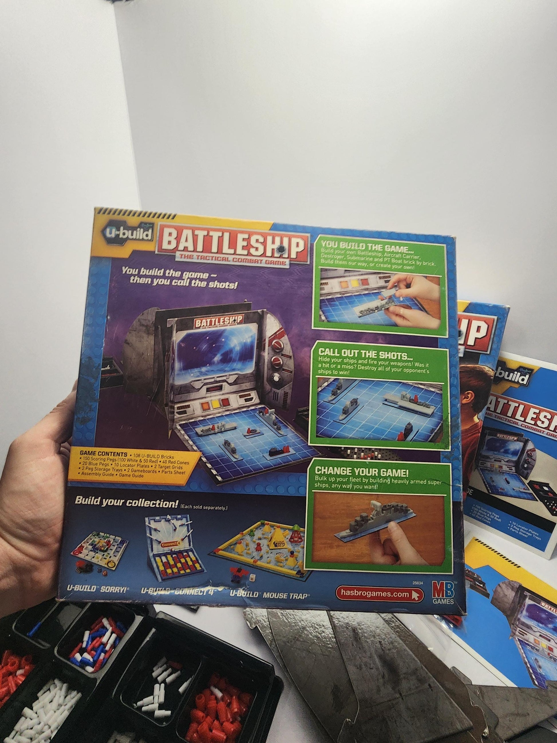 Battleship U Build Board Game - Battleship - Vintage Games - Board Games - Family Games - Family Game Night - Build - Battleship Game