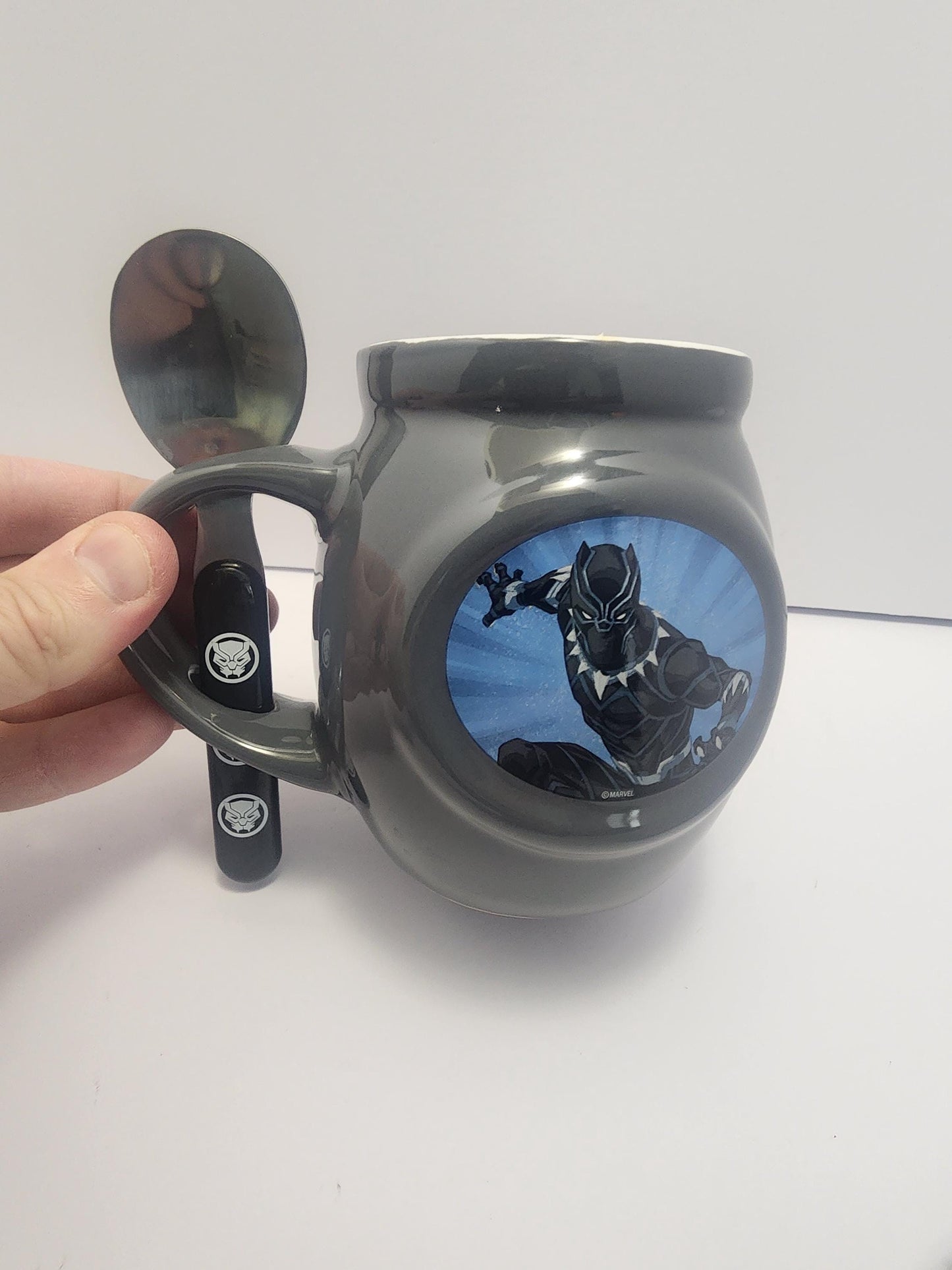 Black Panther Hot Chocolate Coffee Mug With Spoon - Marvel - Black Panther - Superheros- Hot Chocolate - Mugs - Coffee - Coffee Mugs