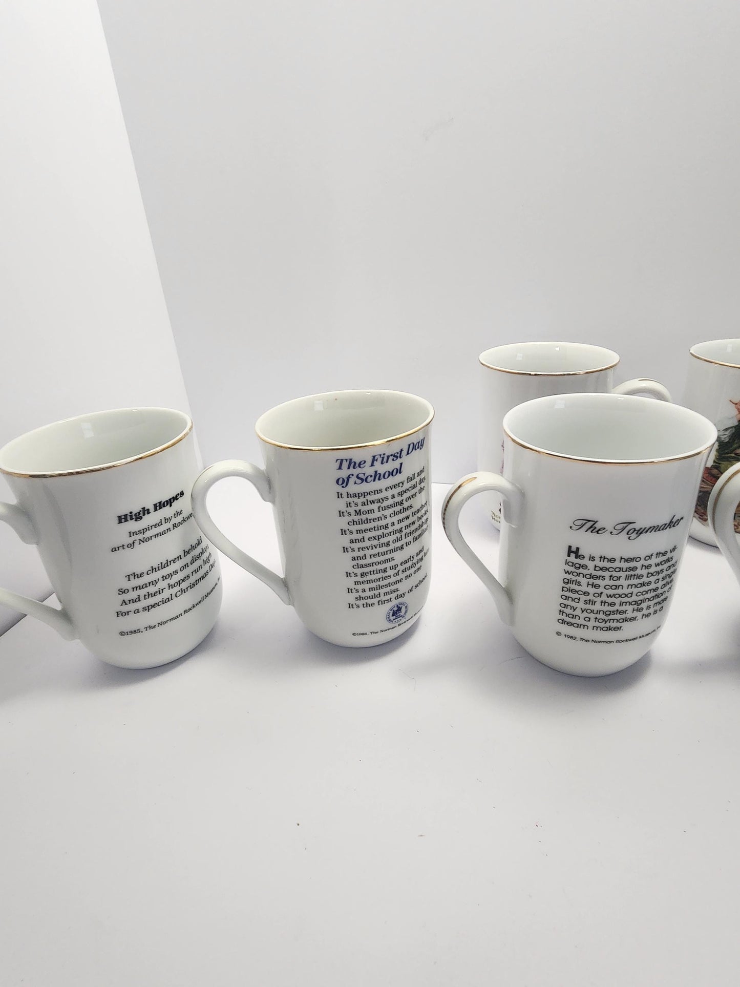 1990s Norman Rockwell Vintage Coffee Mugs - Mugs - Coffee Mugs - Mugs - Drinkware - Norman Rockwell - Norman Rockwell Mugs