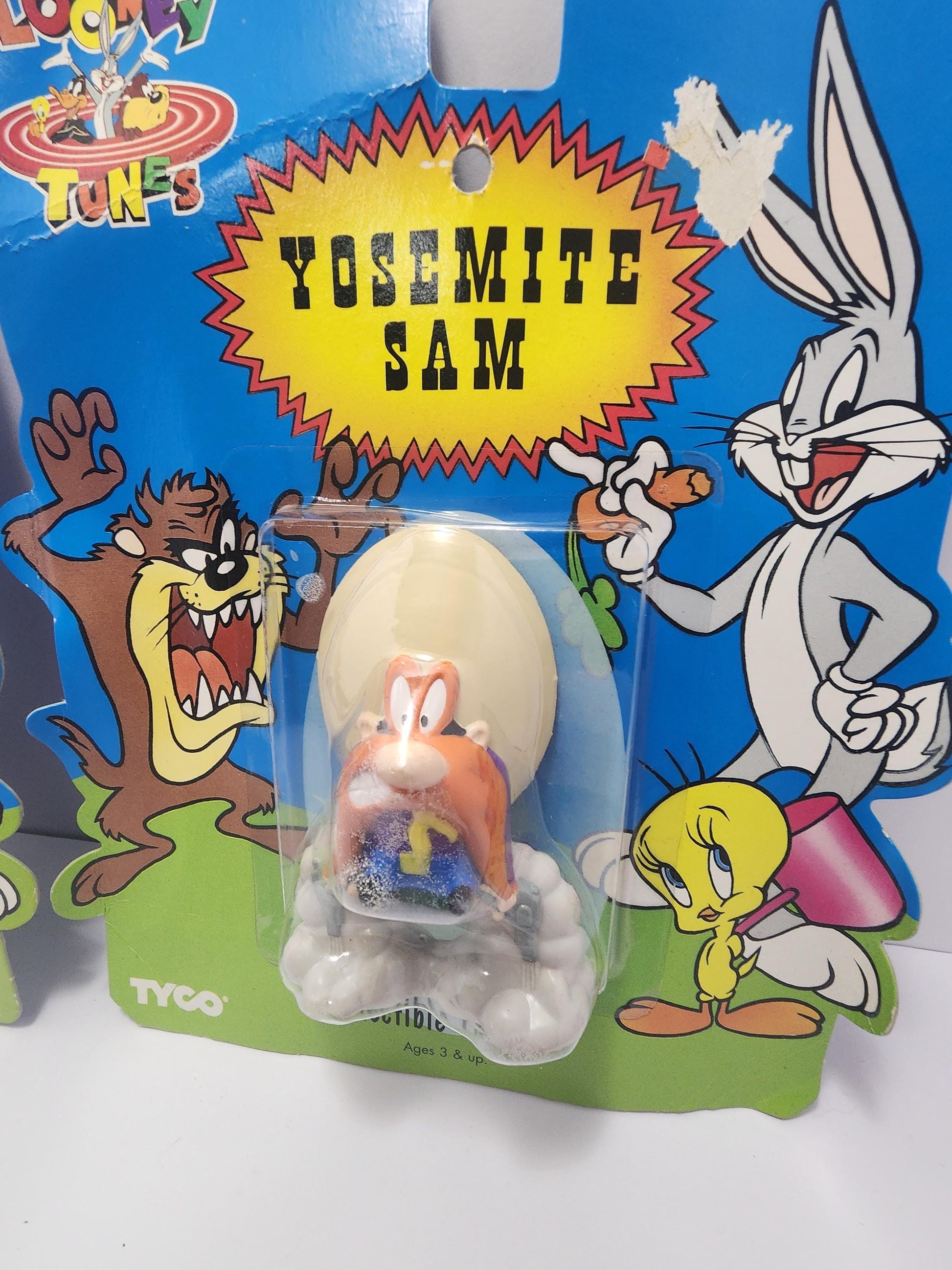 1994 Tyco Warner Brothers Collectable Figures Yosemite Sam Wile E Coyote - Looney Tunes - Looney Toons - Warner Brothers - Tyco - Tyco Toys