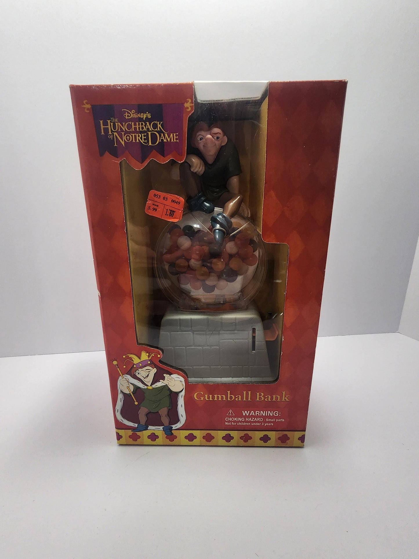 1996 Disney The Hunchback Of Notre Dame Gunball Machine SEALED - Gum - Gumball Machine - Hunchback - Notre Dame - Disney - Vintage Toys
