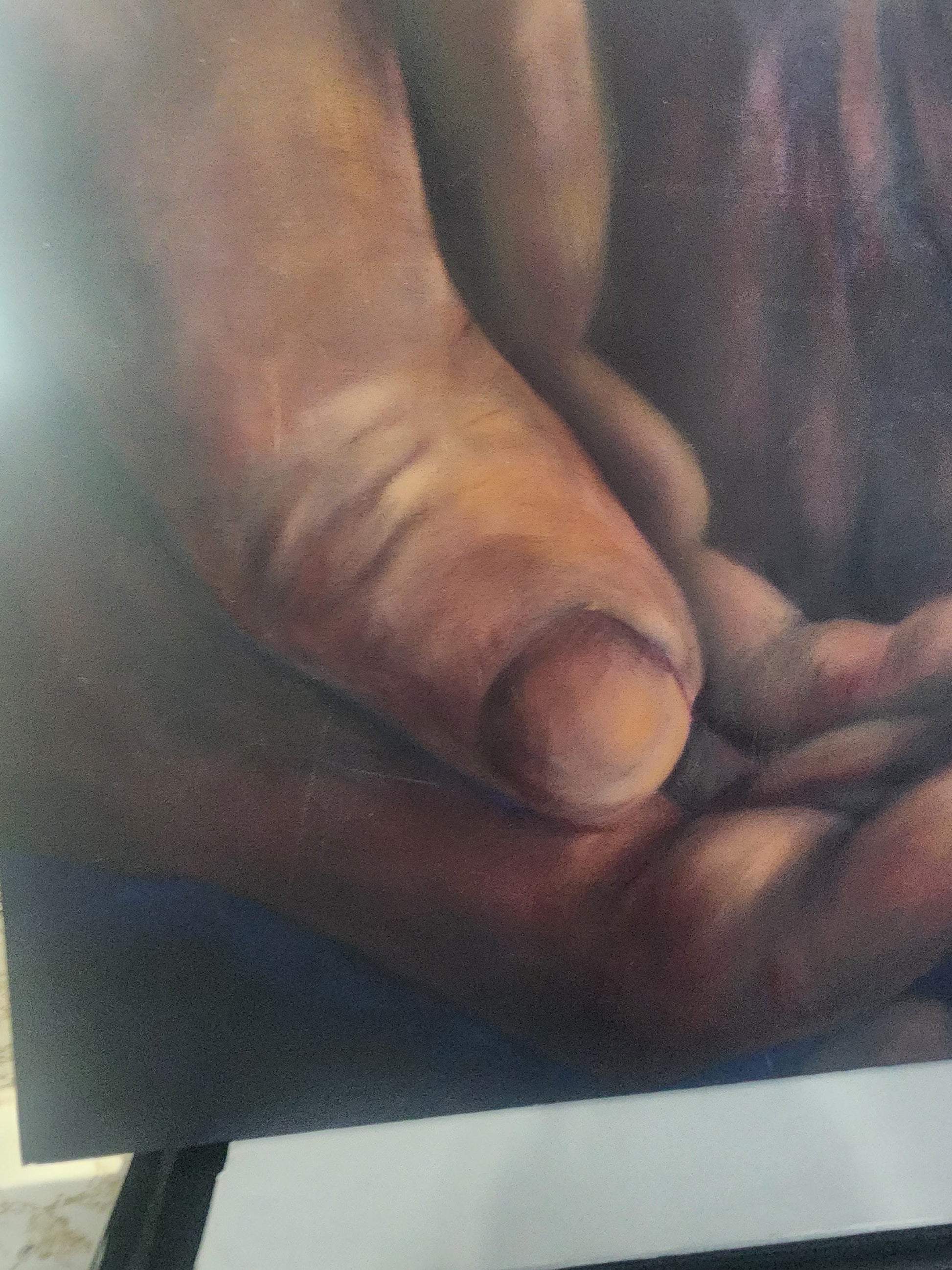 African American Hands Vintage Oil Painting 1970s 1980s - Paintings - Hands - Oil Painting - Hands - Hands Painting - Famous Paintings