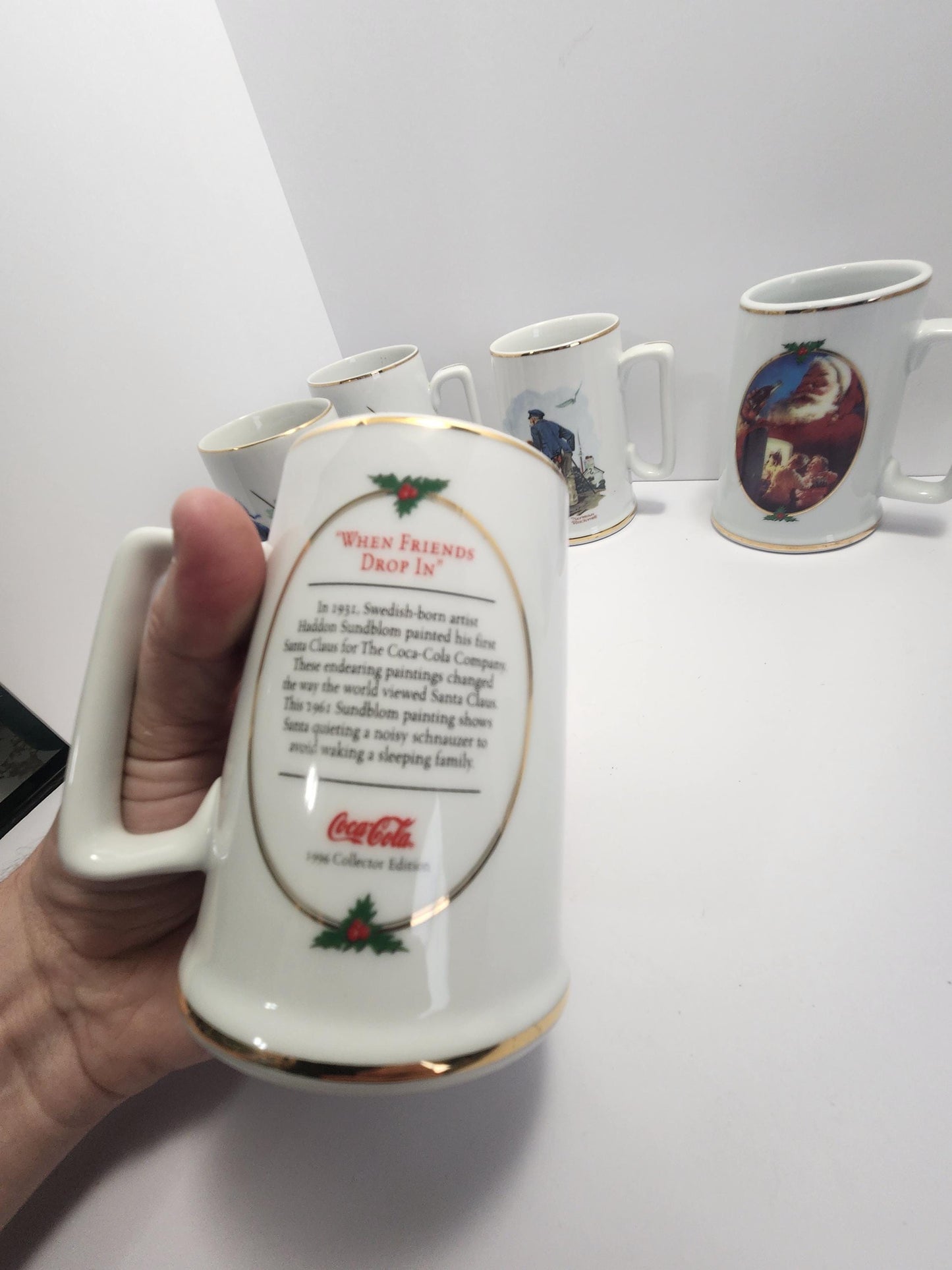 Norman Rockwell Coffee Mugs Lot of 2 - Mugs - Coffee - Coffee Mugs - Holidays - Christmas - Christmas Mugs - Santa - Norman Rockwell