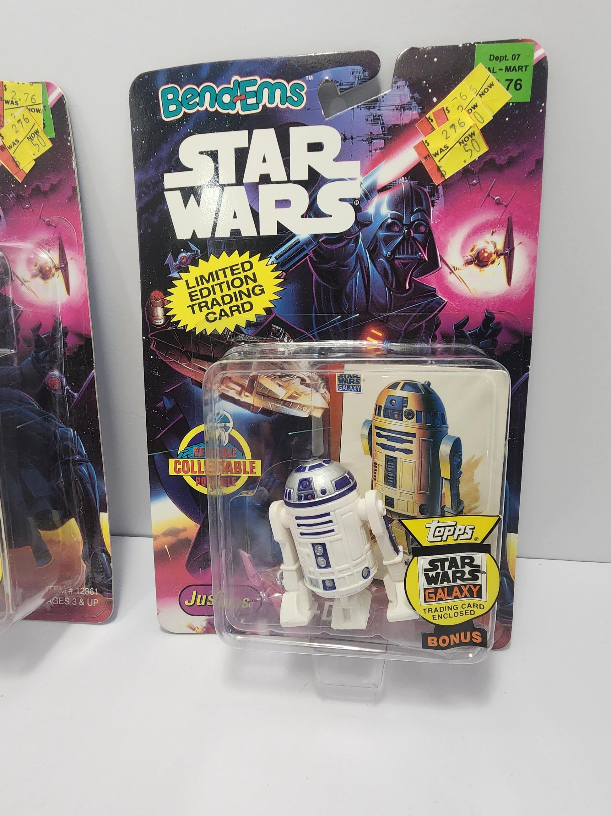 Star Wars 1993 Just Play Bendem Action Figures Sealed - R2D2 - Darth Vader - Star Wars - Vintage Toys - Bendy Toys - Bendable Figures