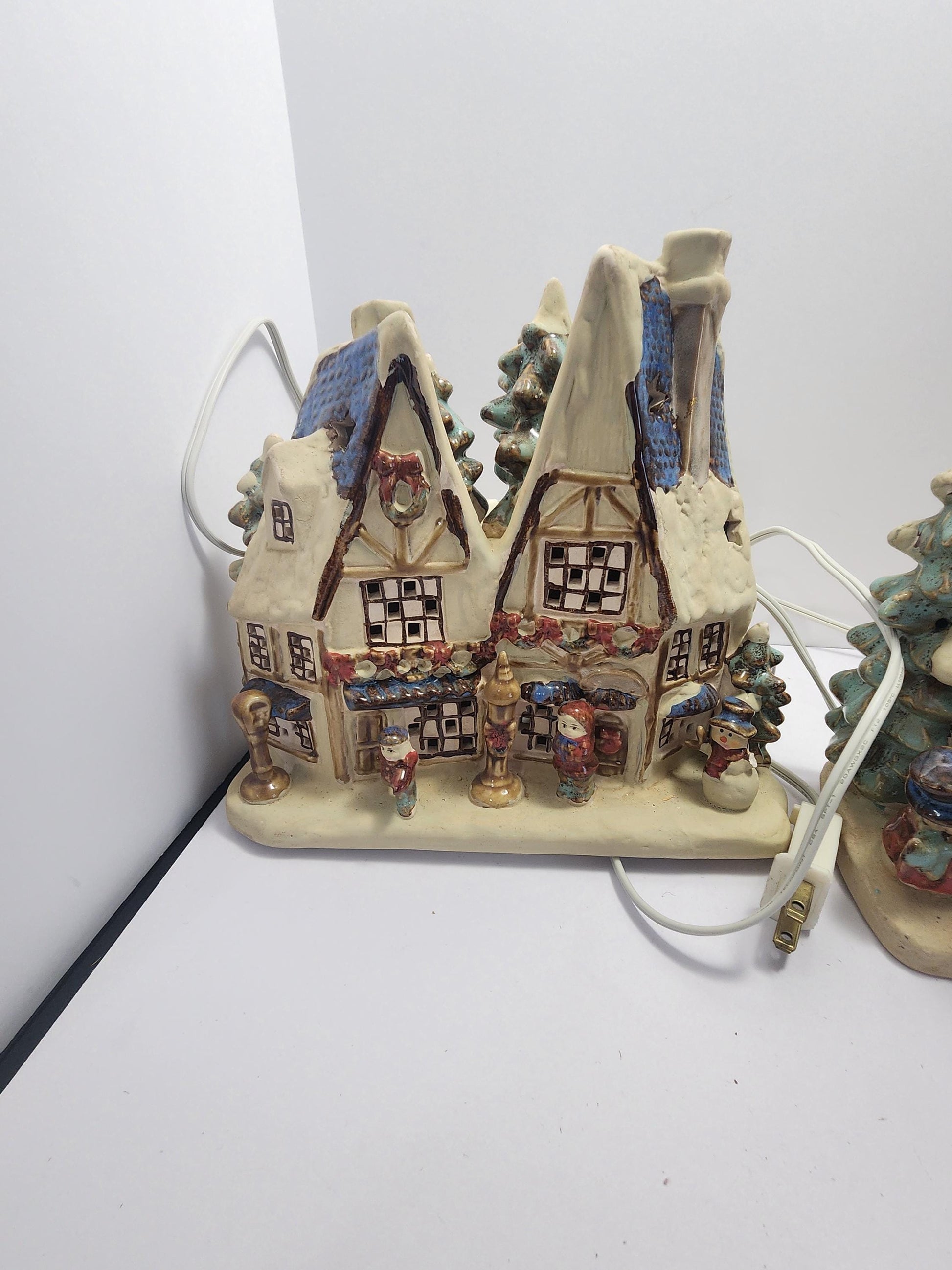 Ceramic Christmas Village Light Up Houses - Village - Village Houses - Christmas - Christmas Village - Light Up House - Christmas Decor