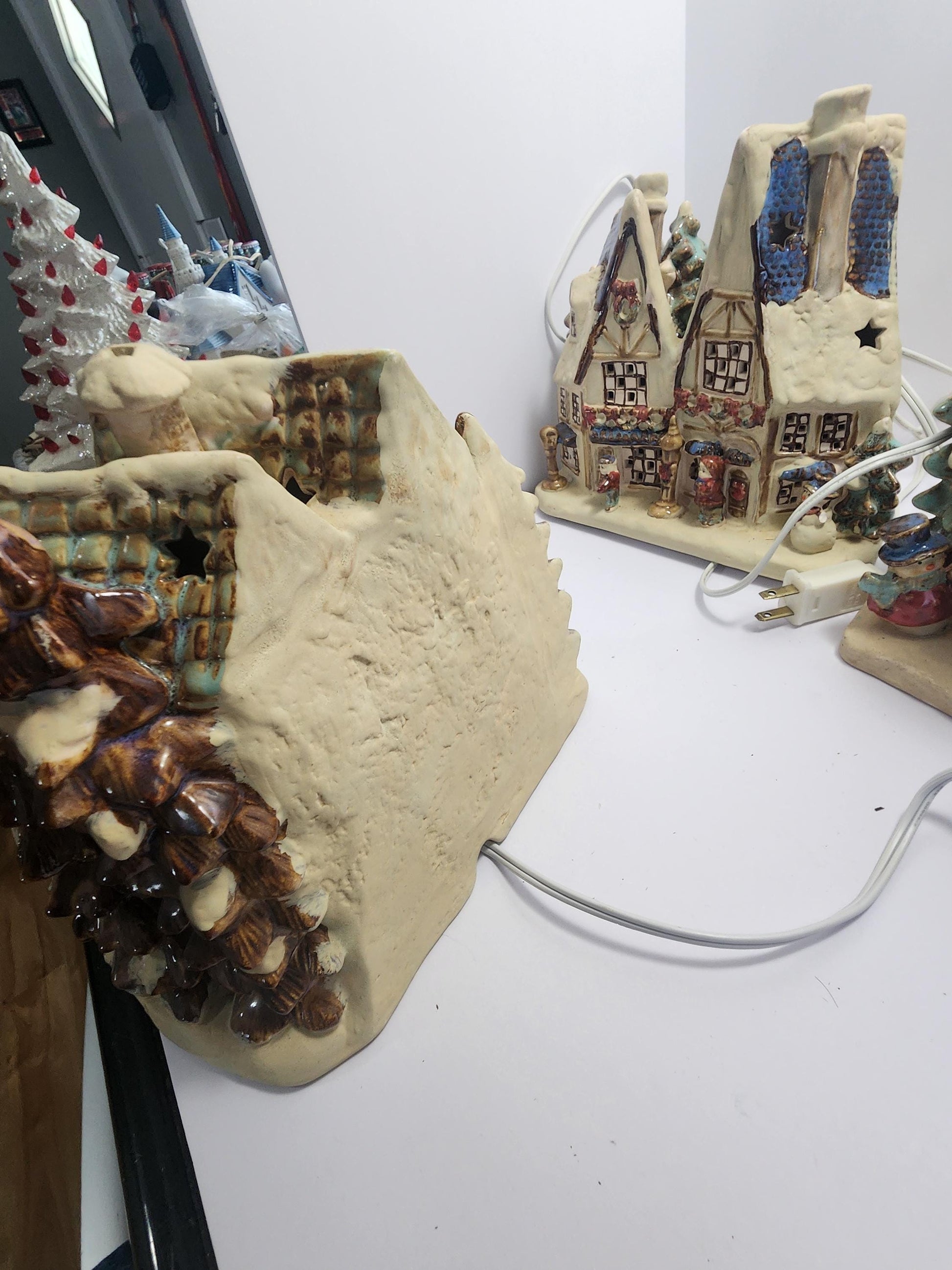 Ceramic Christmas Village Light Up Houses - Village - Village Houses - Christmas - Christmas Village - Light Up House - Christmas Decor