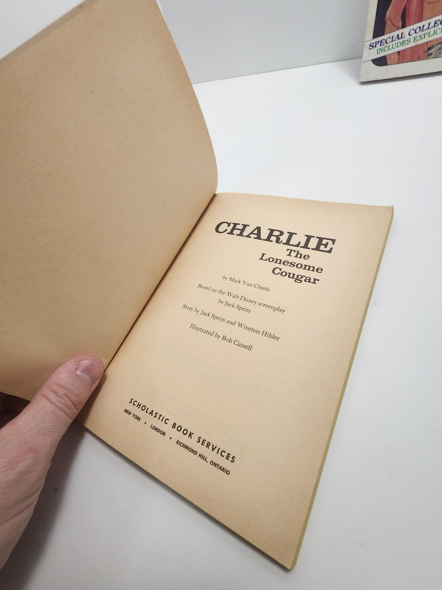 1968 Charlie The Lonesome Cougar Walt Disney Book - Books - Walt Disney - Vintage Books - Charlie The Lonesome Cougar - Cougars - Kids Books