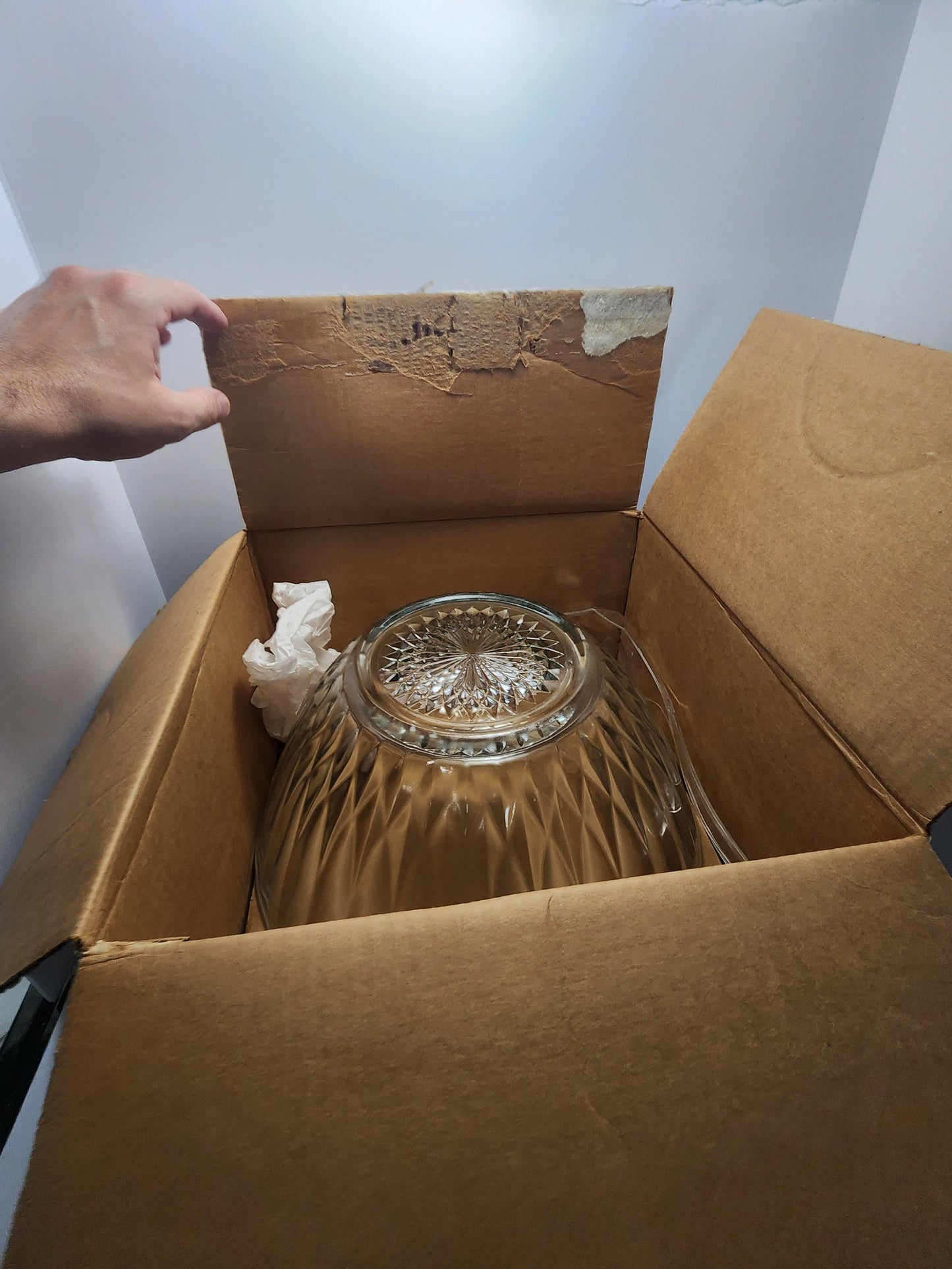 Anchor Hocking Crown Point Complete 12 Piece Set Punch Bowl Laddle Cups - Anchor Hocking - Crowne Point - Punch Bowls - Glass Set - Kicthen