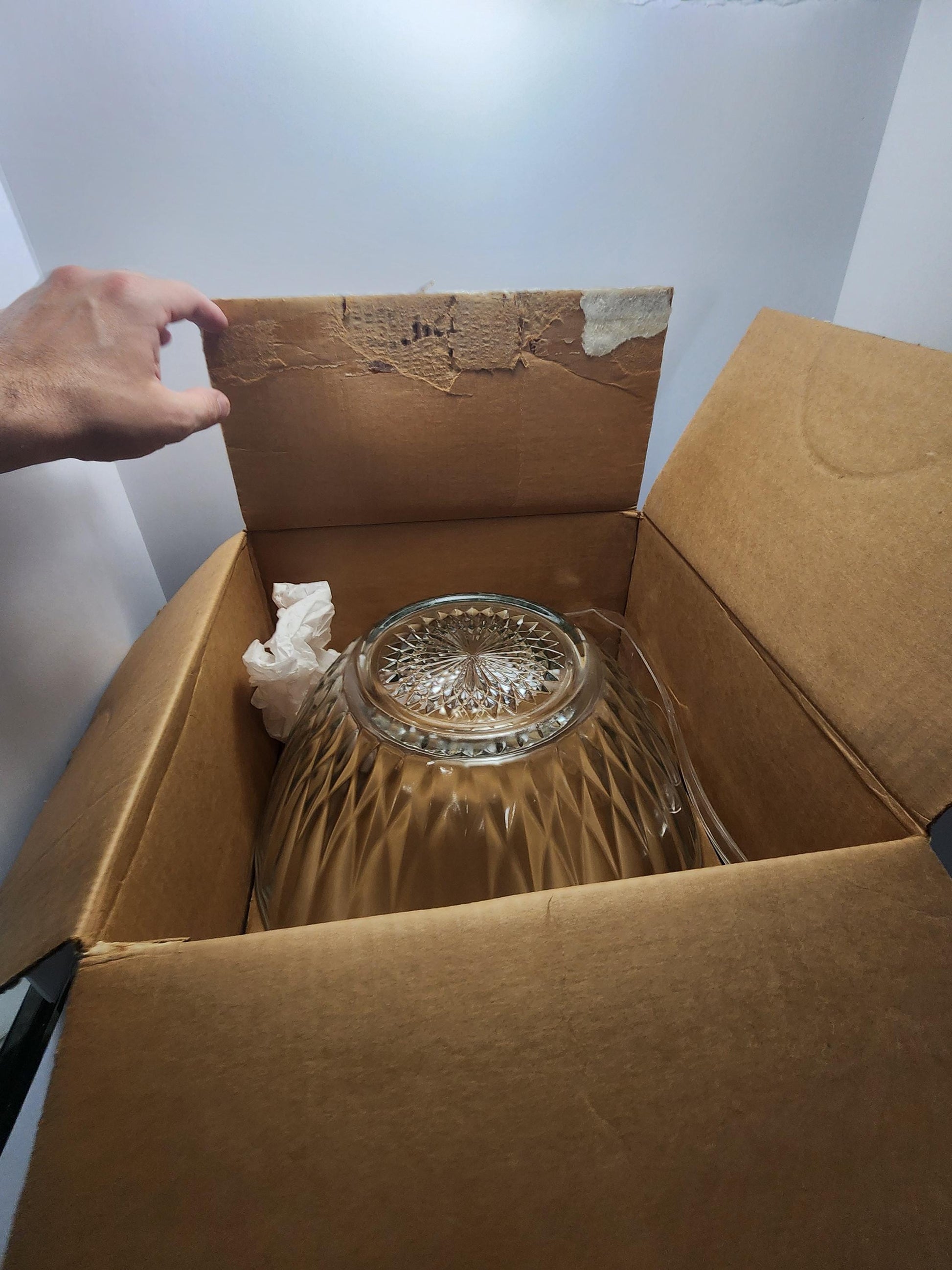 Anchor Hocking Crown Point Complete 12 Piece Set Punch Bowl Laddle Cups - Anchor Hocking - Crowne Point - Punch Bowls - Glass Set - Kicthen