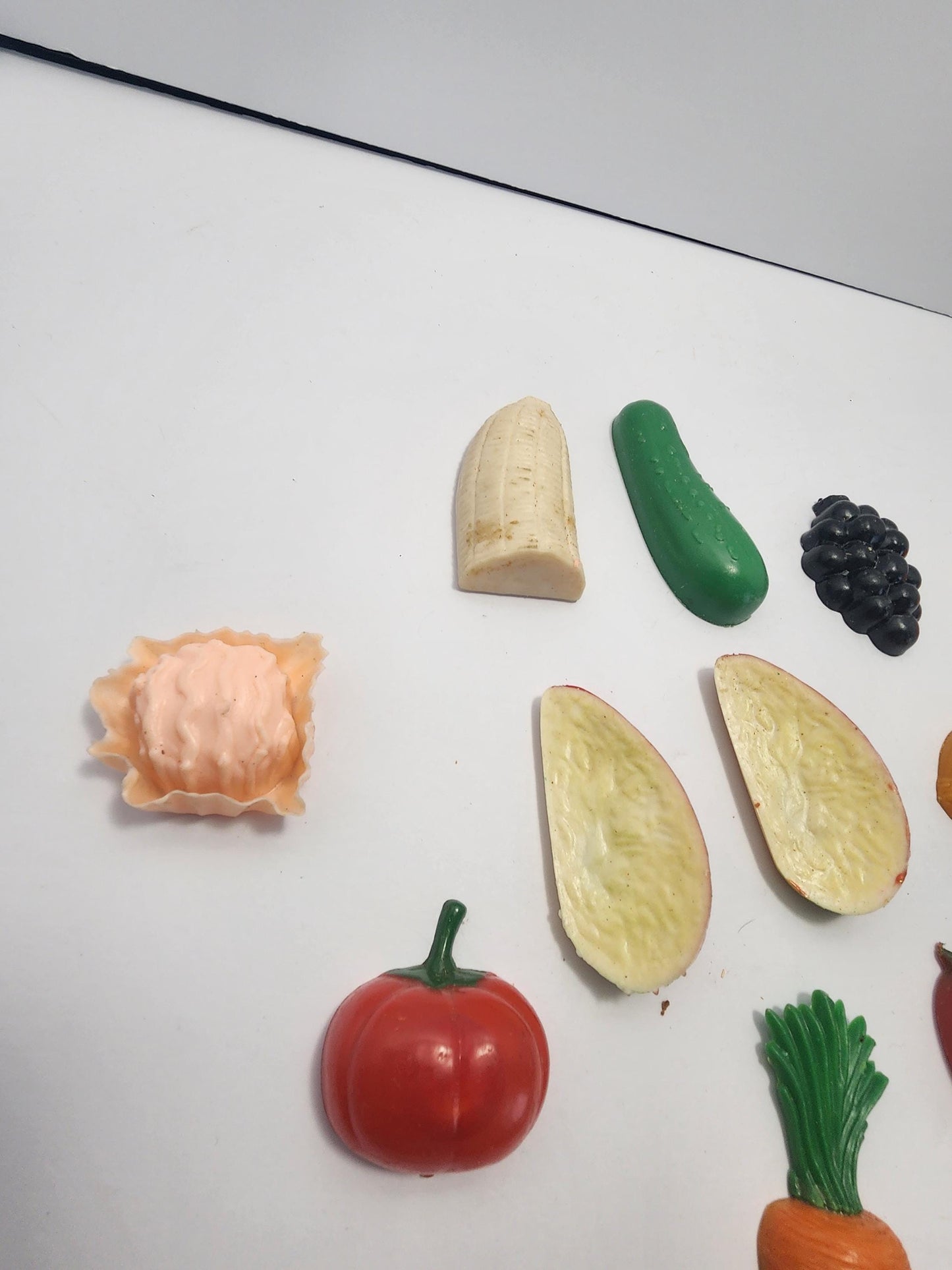 Fruit & Vegetables Refrigerator Magnets LOT - Magnets - Refrigerator Magnets - Fruit - Vegetables - Cupcake - Kitchen - Kitchen Decor