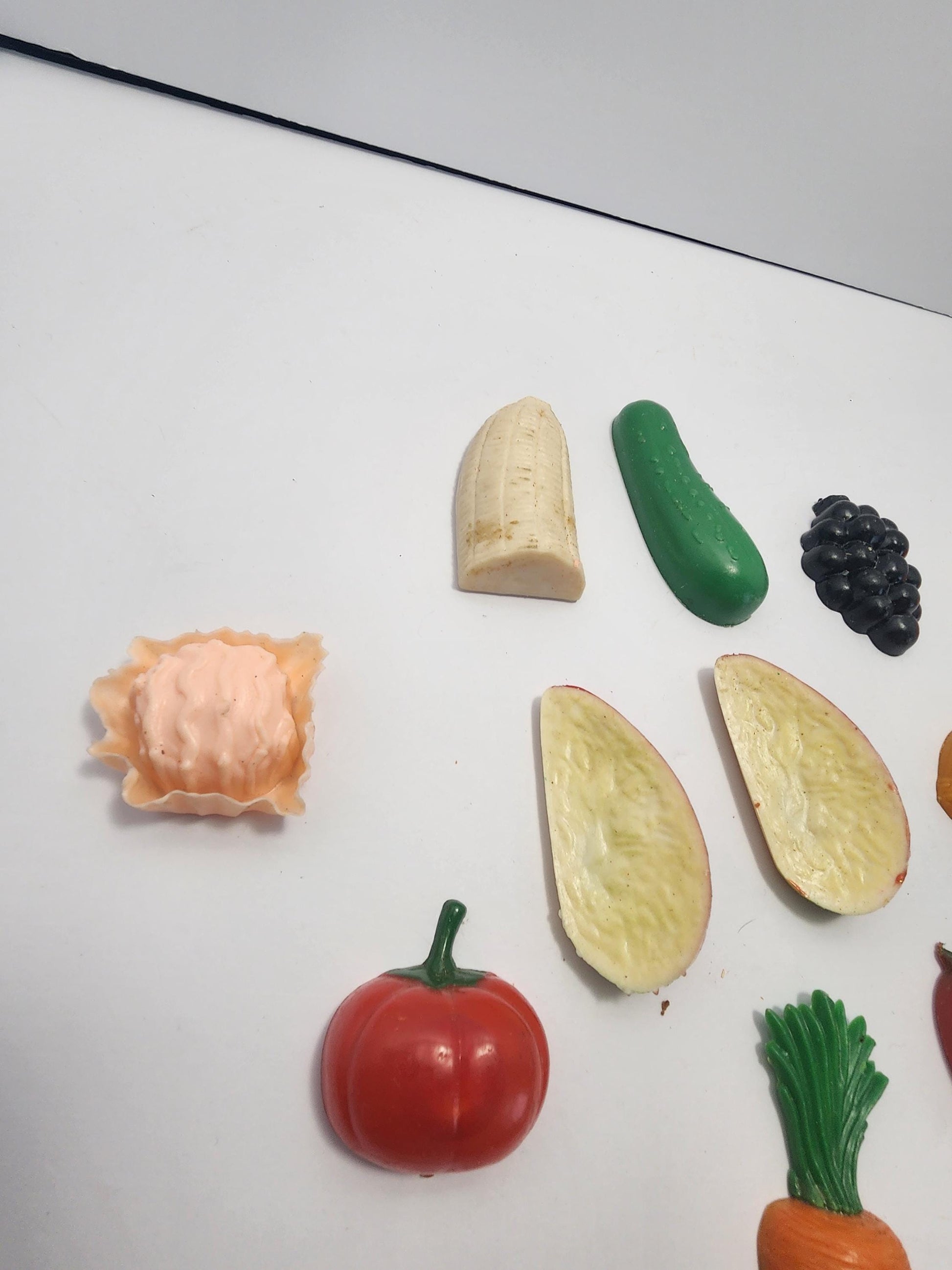 Fruit & Vegetables Refrigerator Magnets LOT - Magnets - Refrigerator Magnets - Fruit - Vegetables - Cupcake - Kitchen - Kitchen Decor