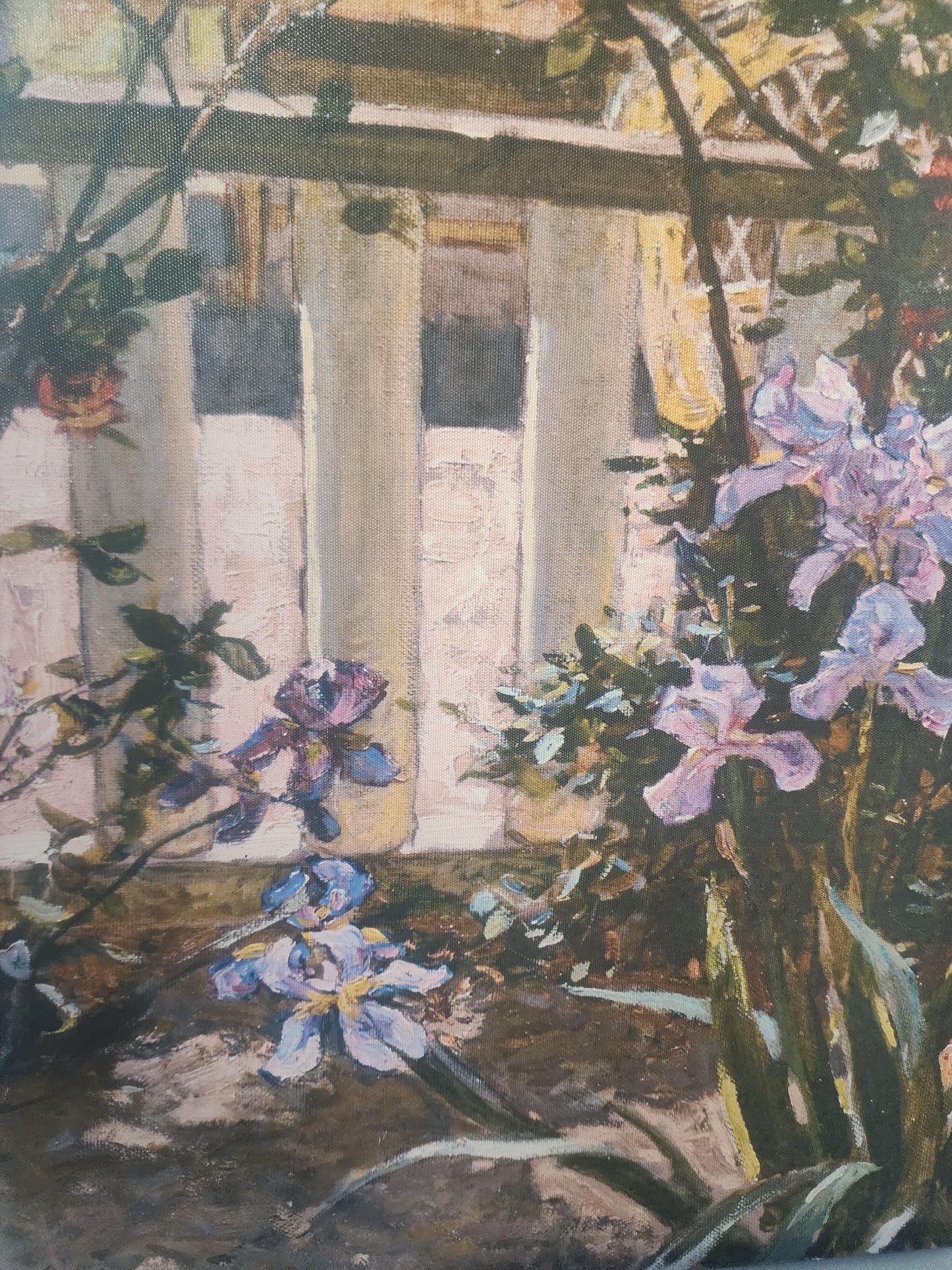 Vibrant Vintage Flowers Painting 36x24 - Photos - Framed Art - Art - Wall Decor - Painting - Flowers - Garden - Picture Frames