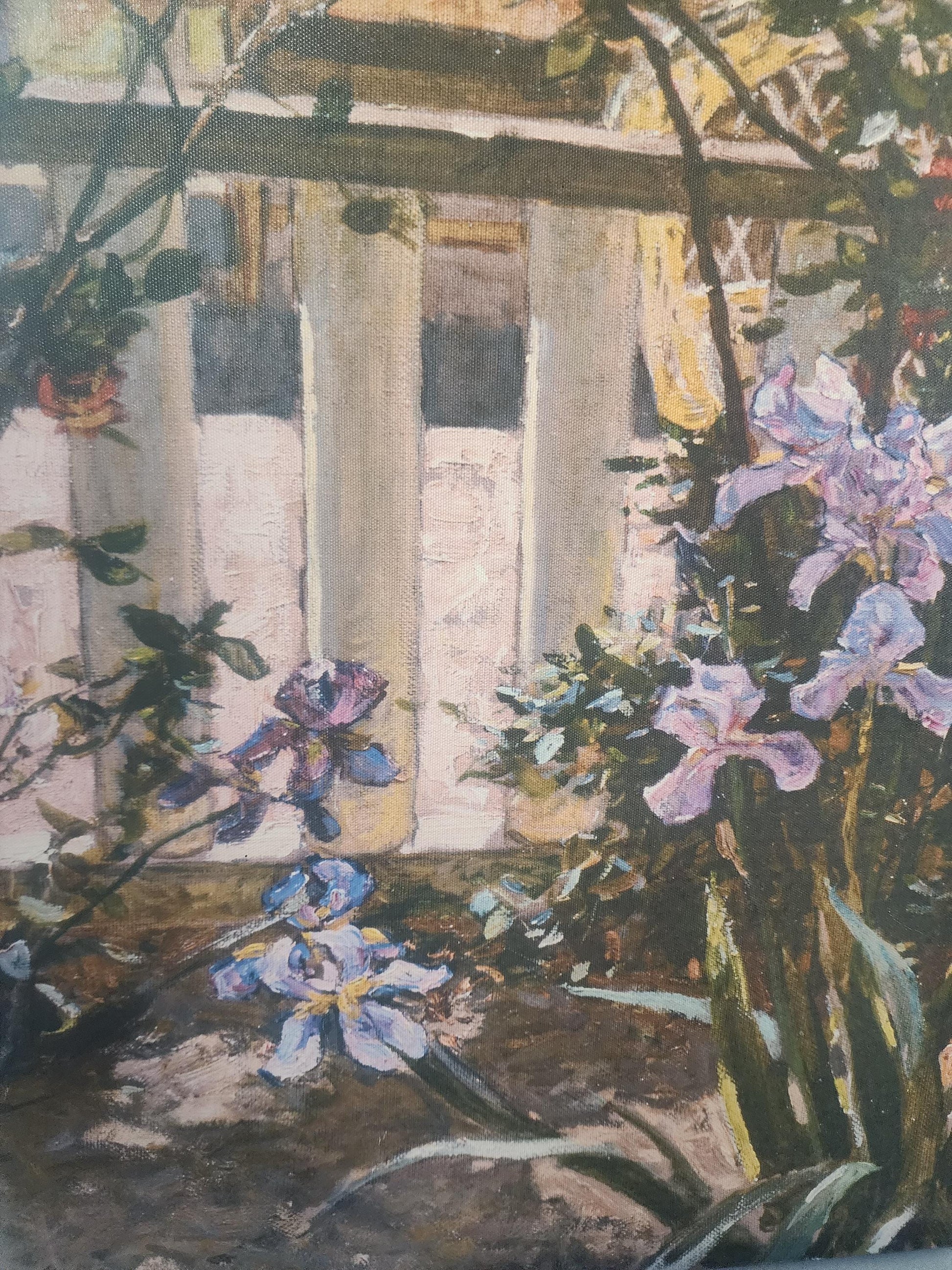 Vibrant Vintage Flowers Painting 36x24 - Photos - Framed Art - Art - Wall Decor - Painting - Flowers - Garden - Picture Frames