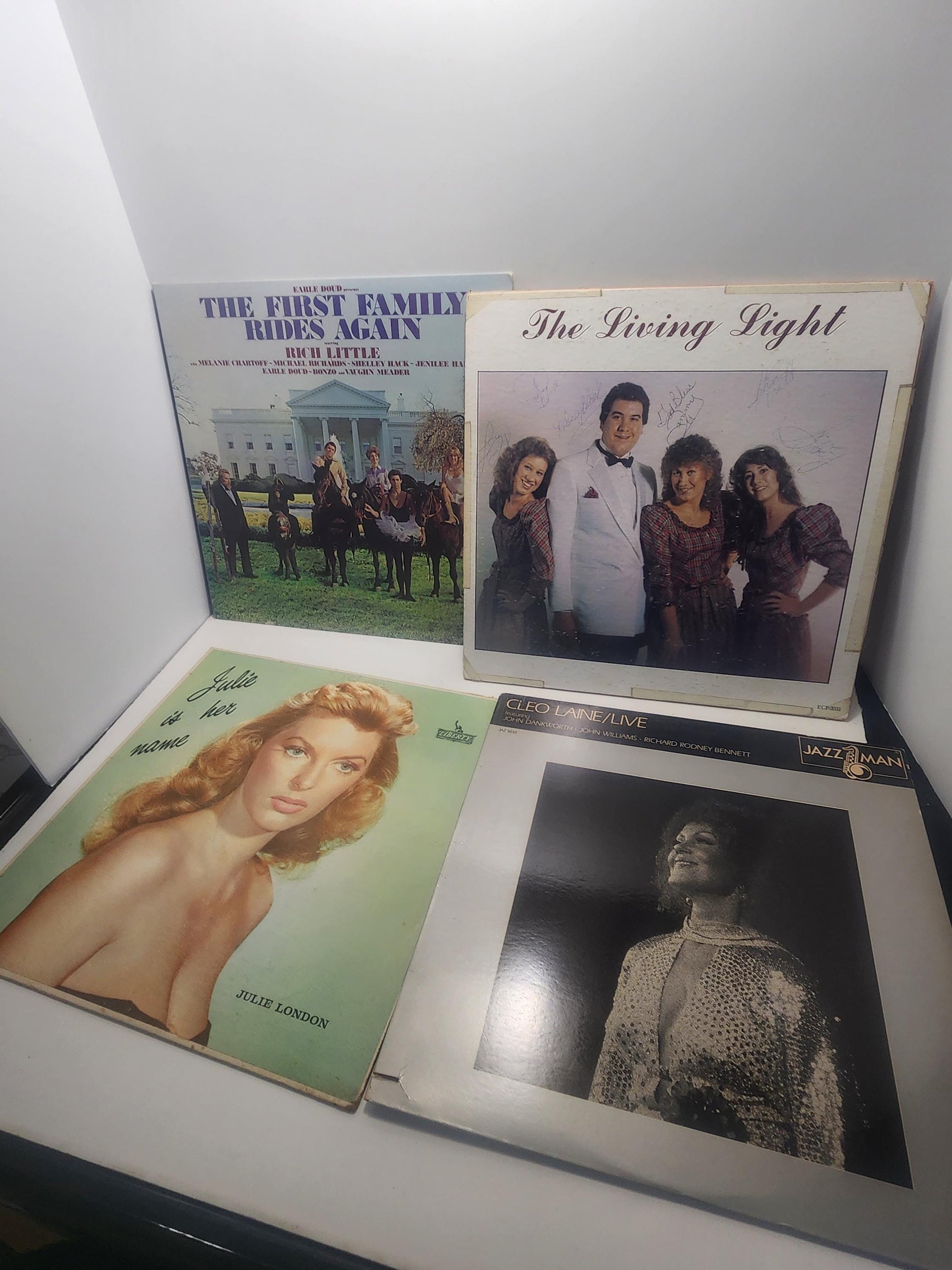 Vinyl Record Mixed Lot Of 4 - The Living Light - Rich Little - Julie London - Cleo Lane - Live Music - Live Records - Music - Live - Music