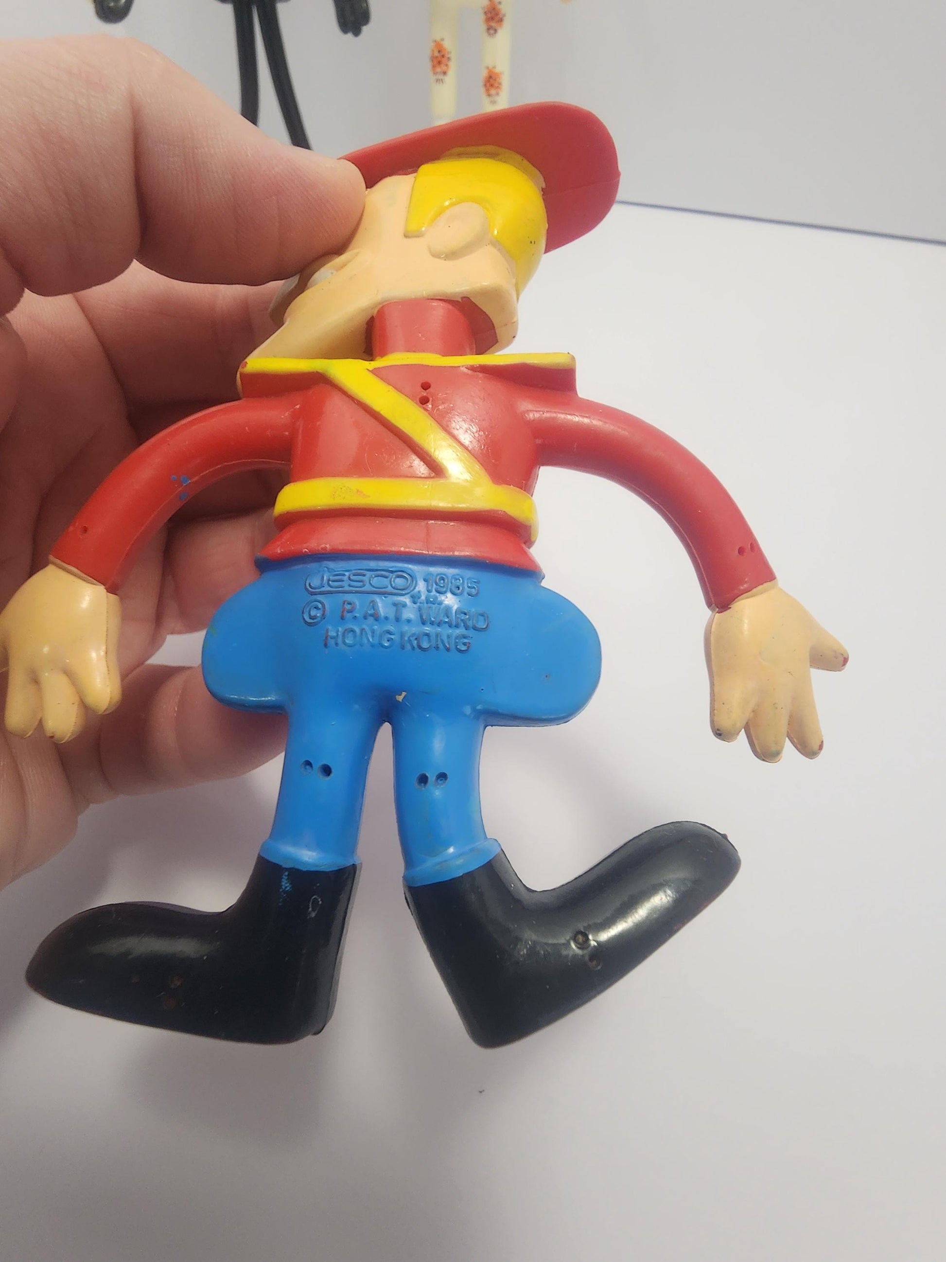 Bendable Action Figure Vintage Toys - Rocky and Bullwinkle - Dudley Do Right - Valentines Day - Hearts - Vintage Toys - Pinocchio