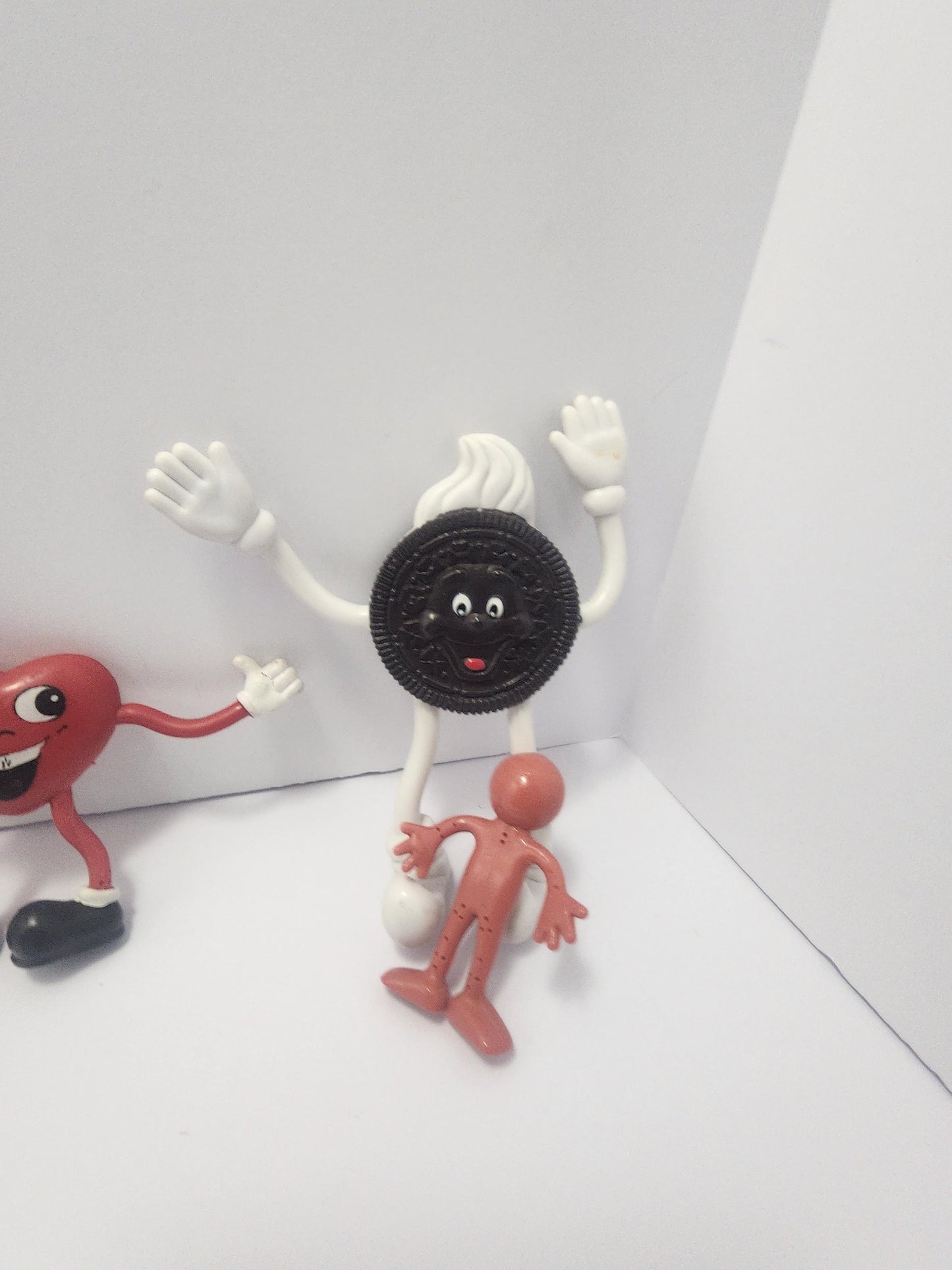 Bendable Action Figure Vintage Toys - Rocky and Bullwinkle - Dudley Do Right - Valentines Day - Hearts - Vintage Toys - Pinocchio