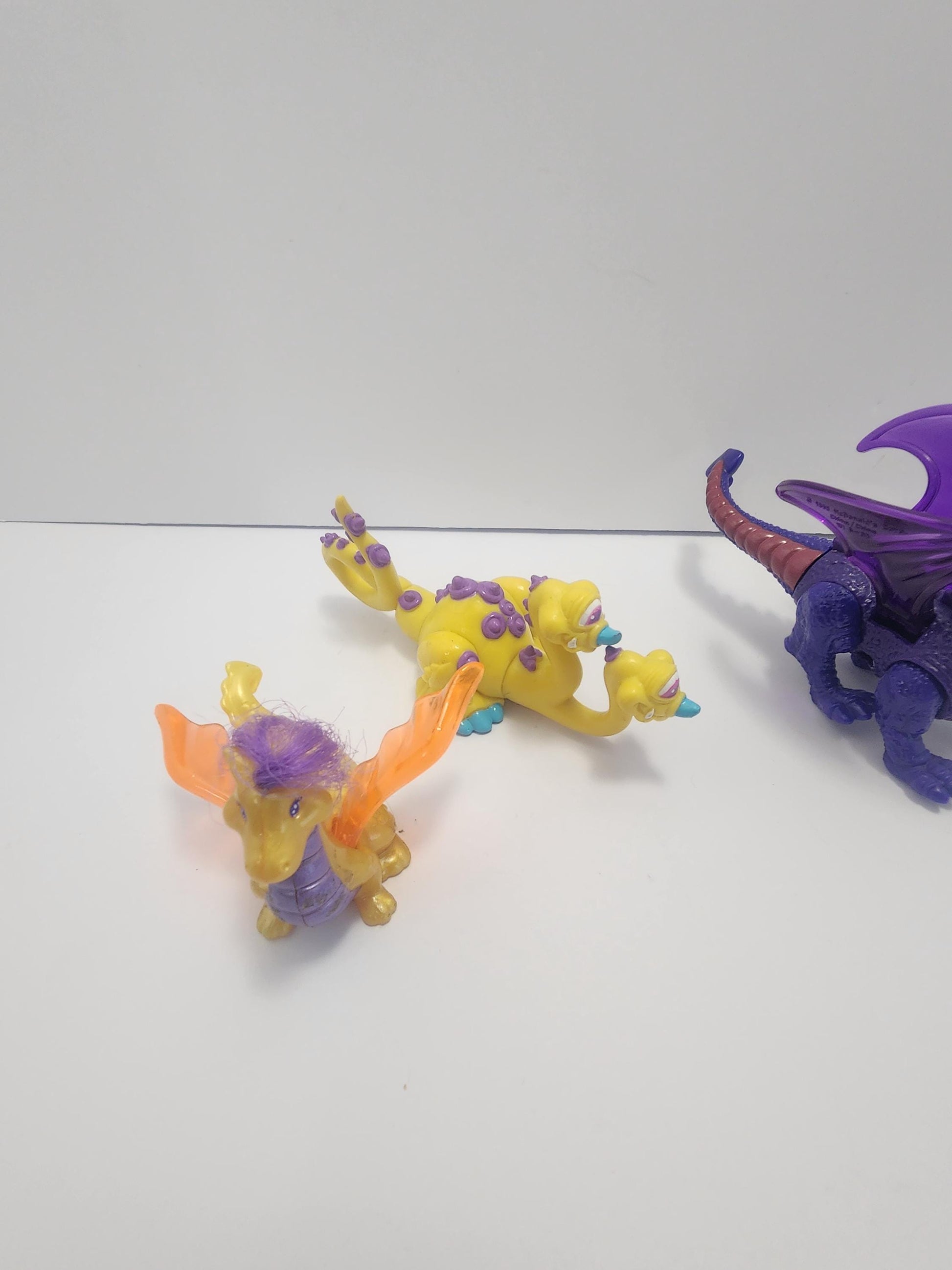 Dragons Lot of 3 Vintage Figures - Cake Toppers - Dragon - Dragon Gift - Dragons - Vintage Toys - Toy Lot