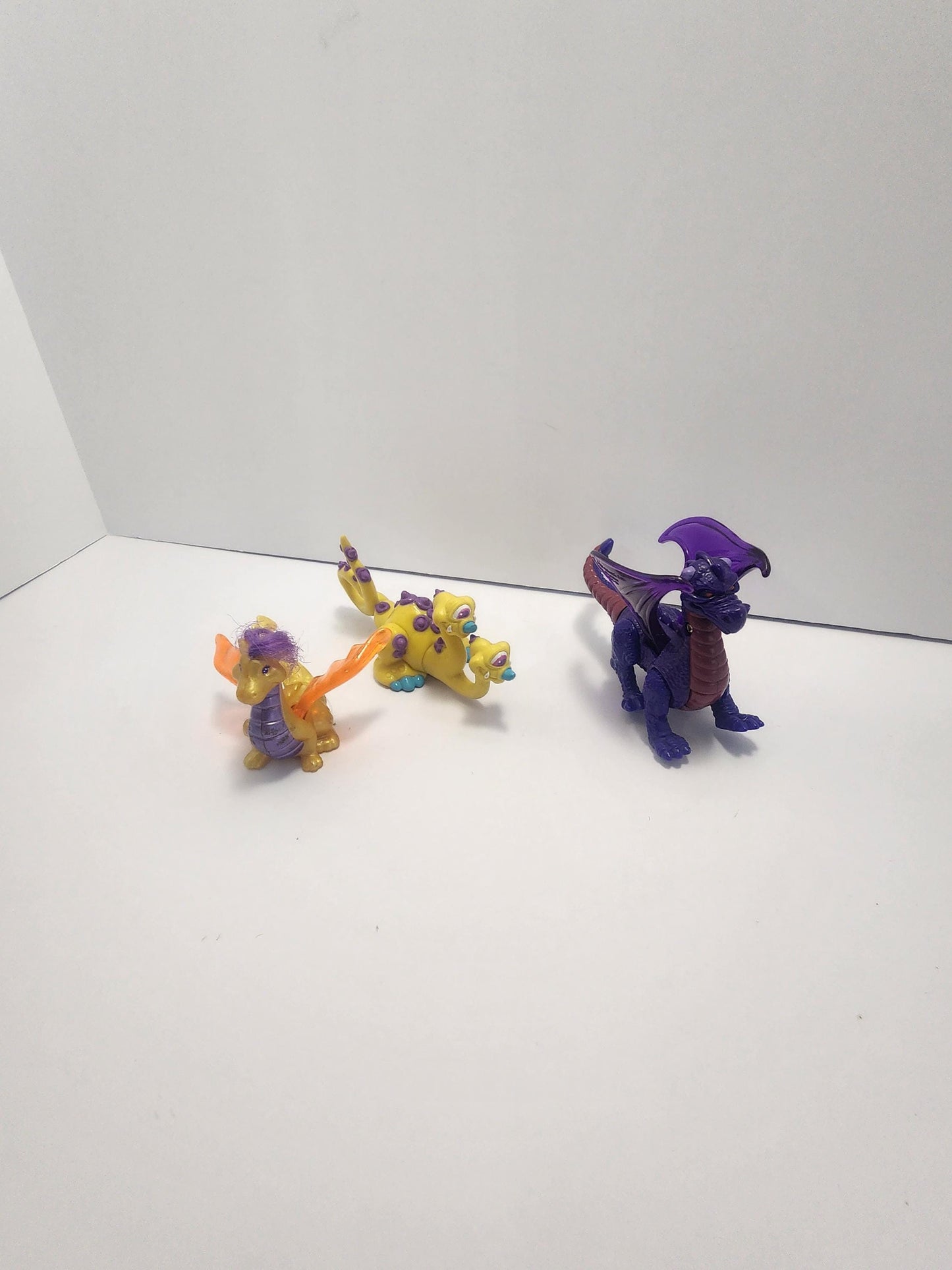 Dragons Lot of 3 Vintage Figures - Cake Toppers - Dragon - Dragon Gift - Dragons - Vintage Toys - Toy Lot