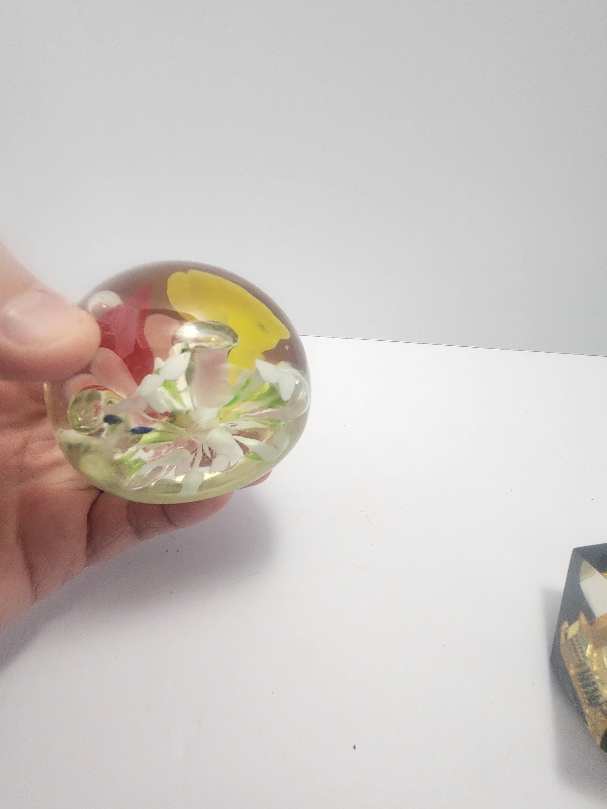 Paper Weights Vintage - Floral Design - Washington DC - United States - Washington - DC - Paperweight - Office - Desk Decor