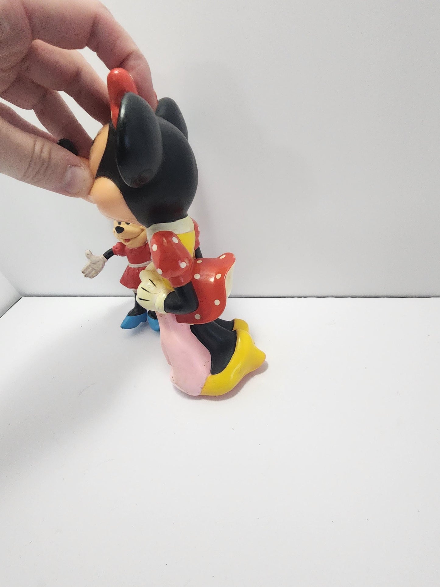 Walt Disney 1980s Vintage Minnie Mouse Figures Lot of 2 - Minnie Mouse - Walt Disney - Disney Toys - Minnie Mouse Toys - Squeak Toys