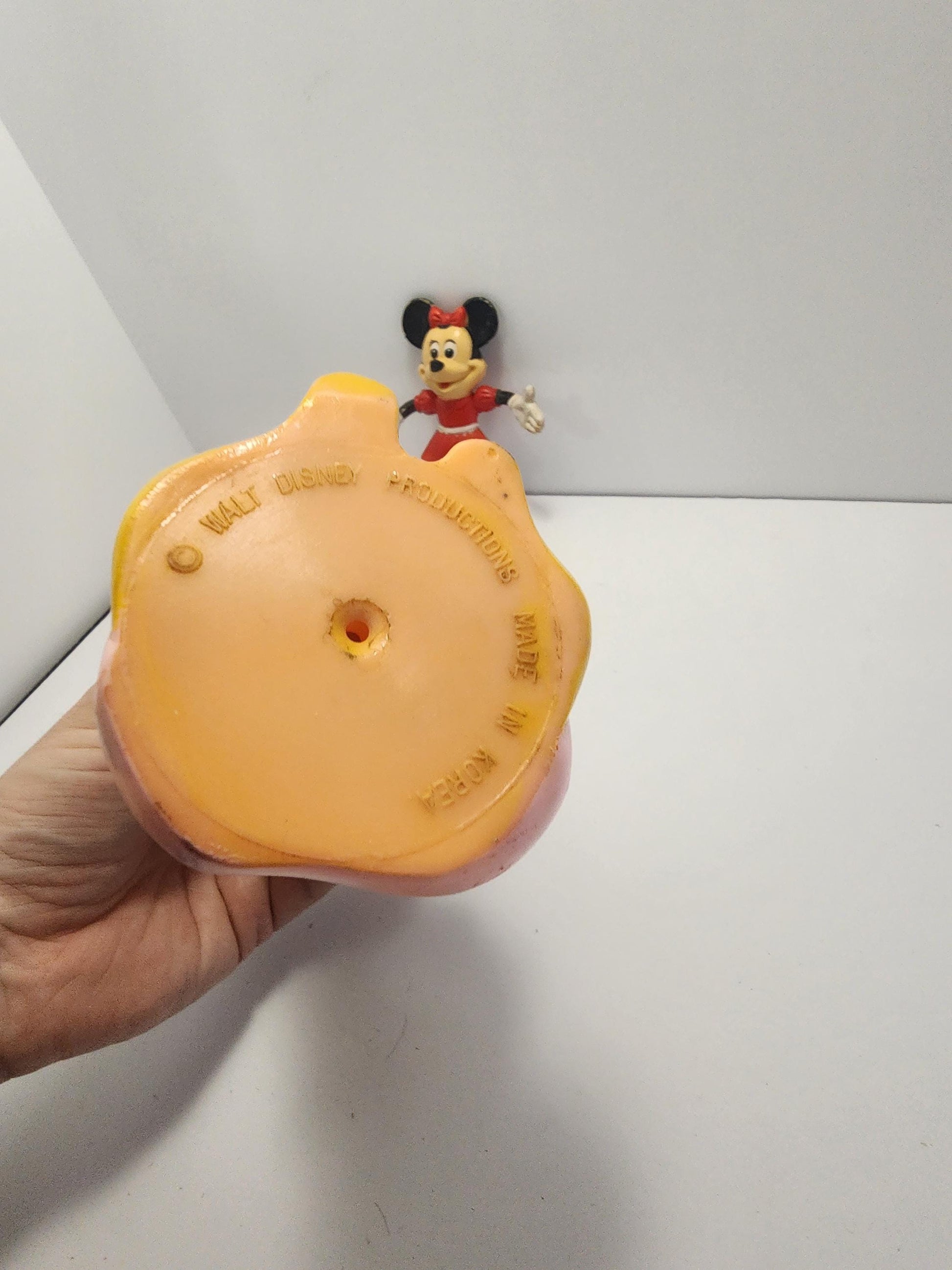 Walt Disney 1980s Vintage Minnie Mouse Figures Lot of 2 - Minnie Mouse - Walt Disney - Disney Toys - Minnie Mouse Toys - Squeak Toys