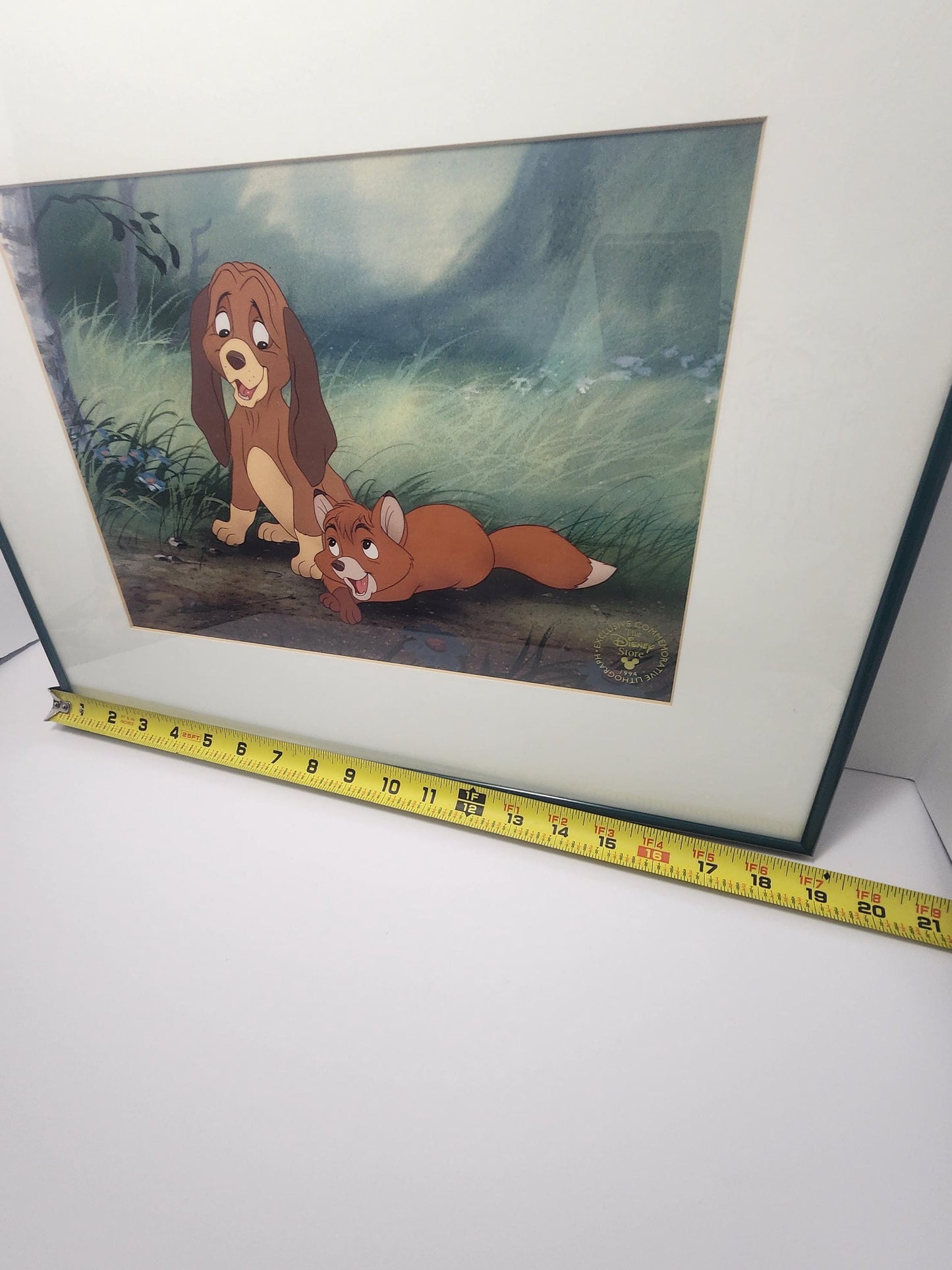 Disney 1990s Collectable Fox And The Hound Lithograph Framed - Frames - Pictures - Disney - Disney Decor - Fox and the Hound - Foxes
