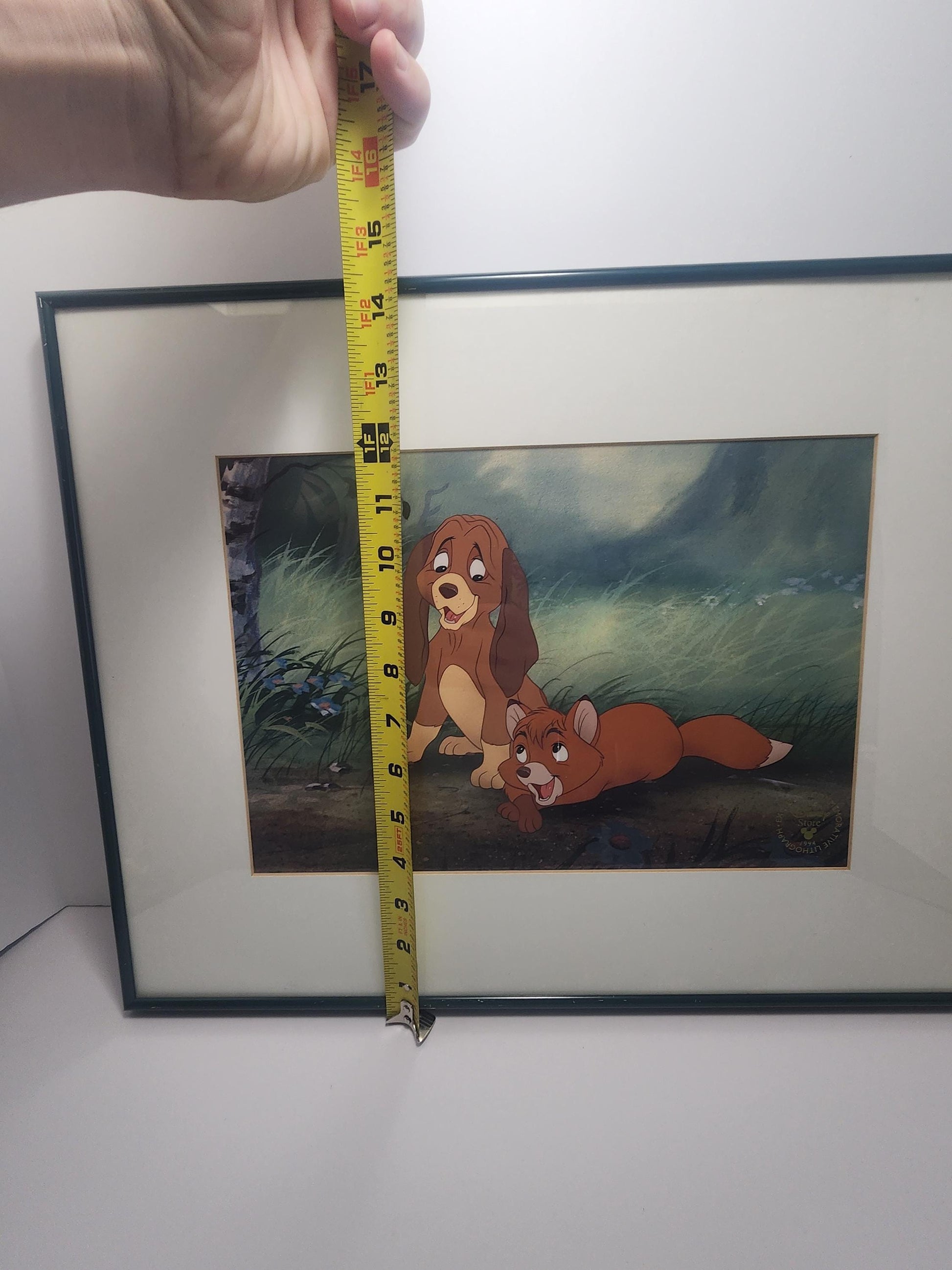 Disney 1990s Collectable Fox And The Hound Lithograph Framed - Frames - Pictures - Disney - Disney Decor - Fox and the Hound - Foxes