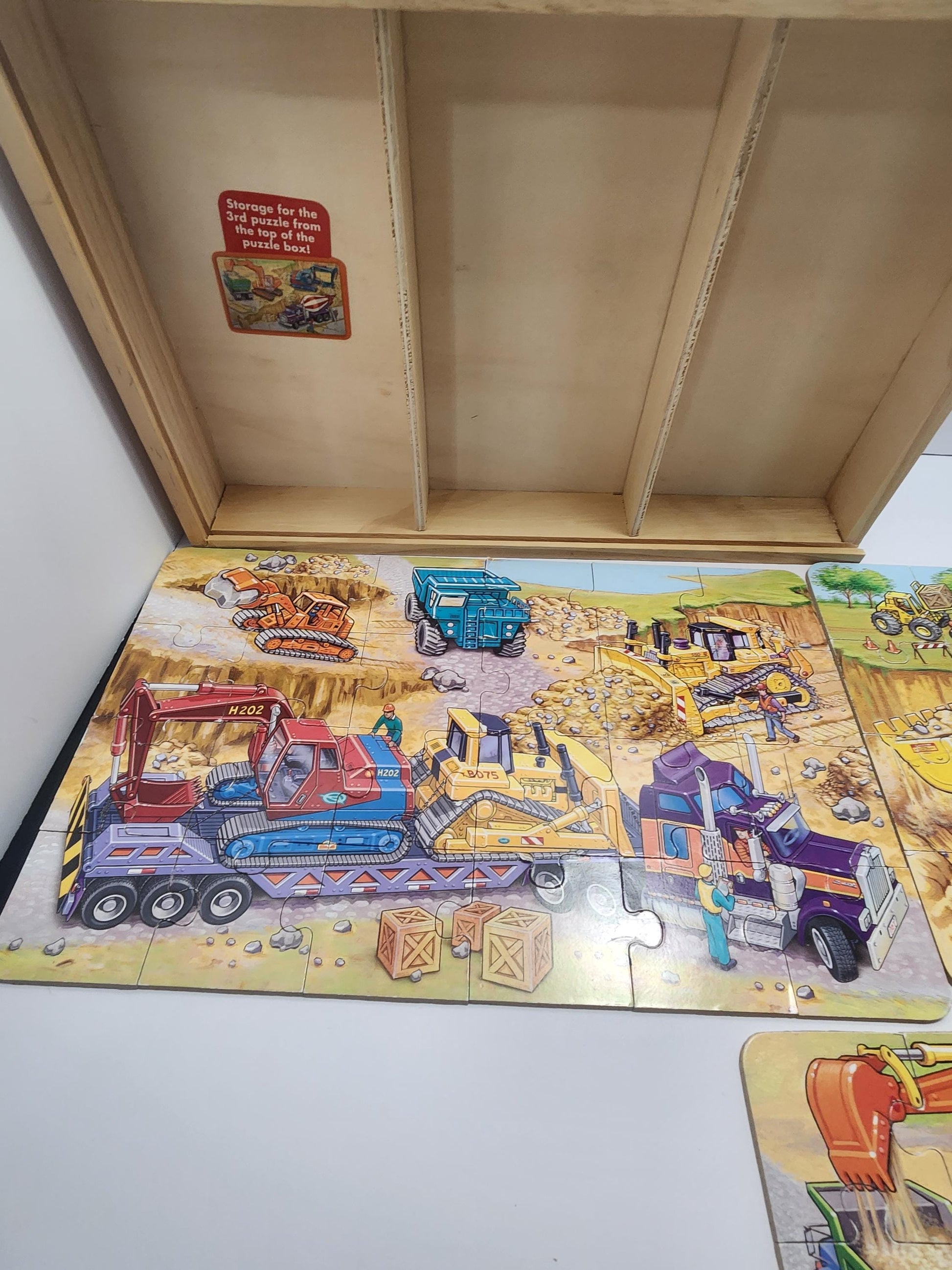 Construction Big Puzzles Lot of 3 - Floor Puzzles - Puzzle Set - Construction - Construction Toys - Kids Puzzles - Cars - Toy Cars