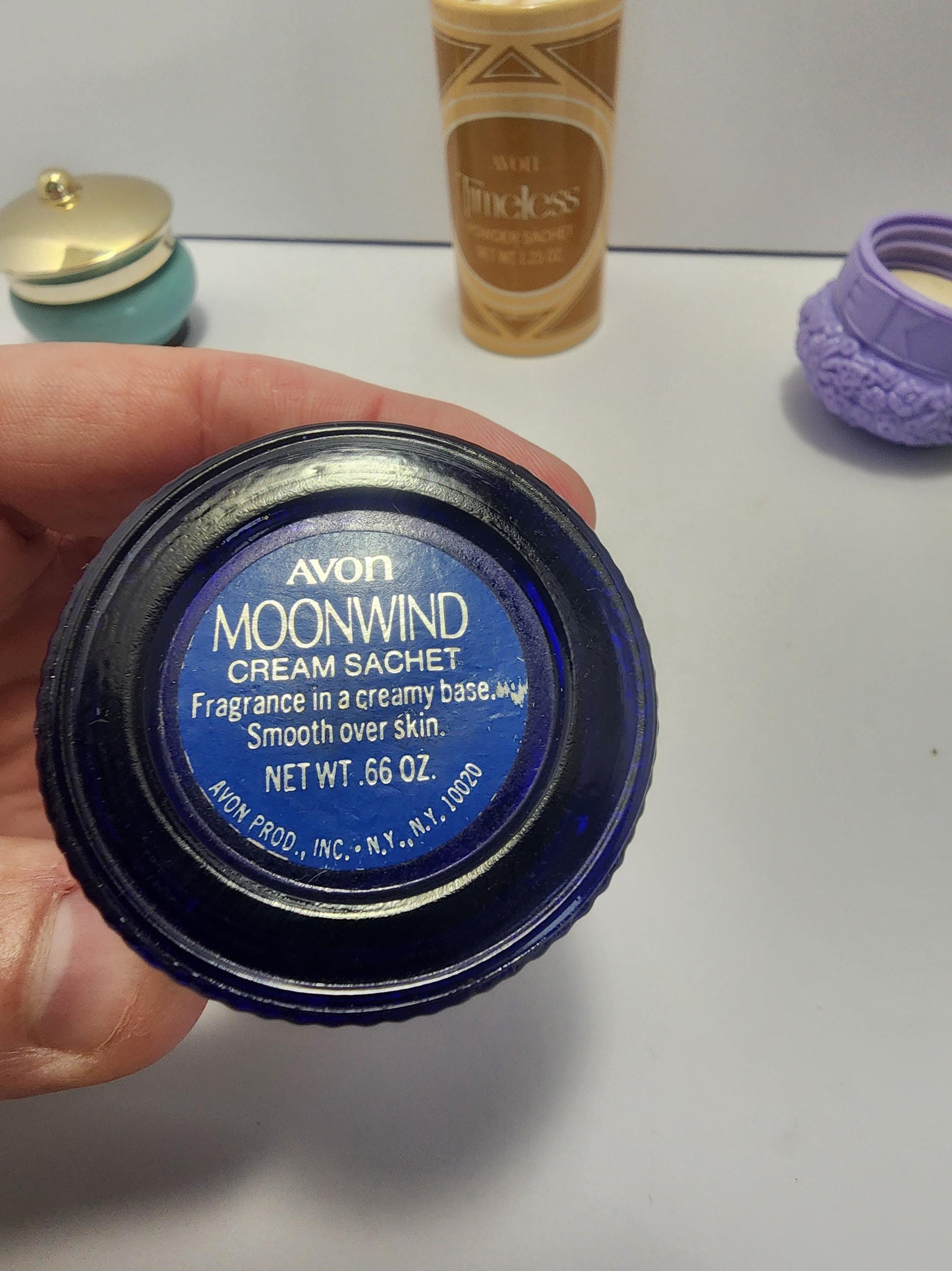 Avon Flower Satchel Powder & Cream Holders LOT - Avon - Avon Powder - Avon Cream - Avon Bottles - Perfume - Cologne