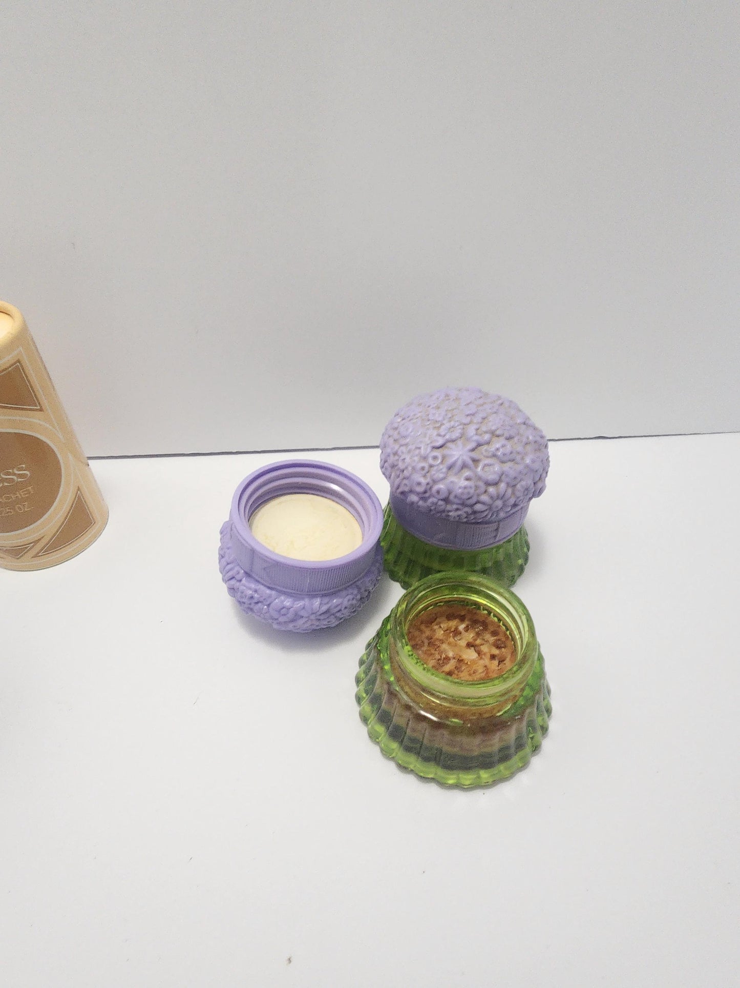 Avon Flower Satchel Powder & Cream Holders LOT - Avon - Avon Powder - Avon Cream - Avon Bottles - Perfume - Cologne