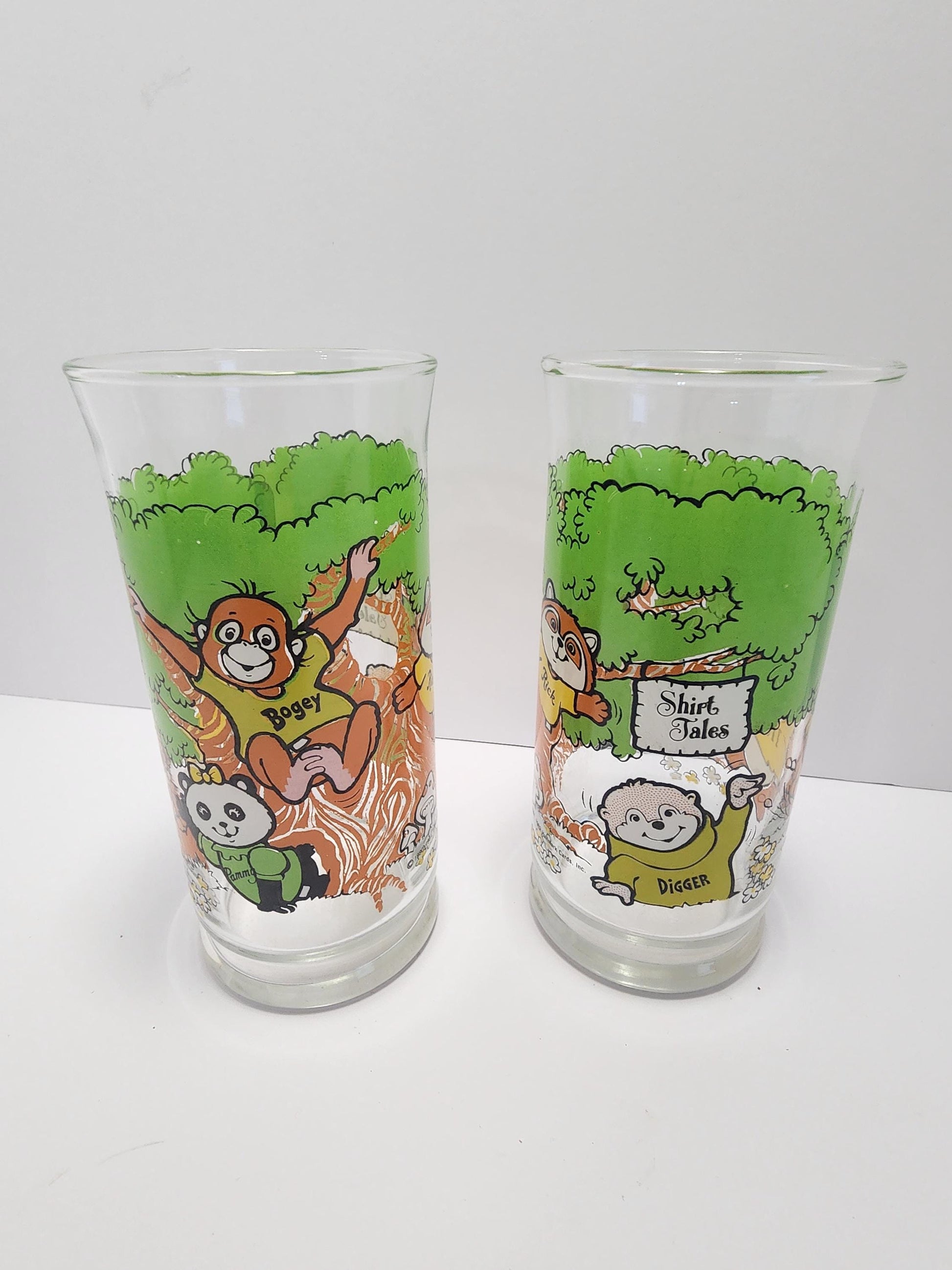Shirt Tales 1980s Vintage Character Glasses - Character Glasses - 1980s - Shirt Tales - Shirt Tales Gifts - Tumblers - Glasses